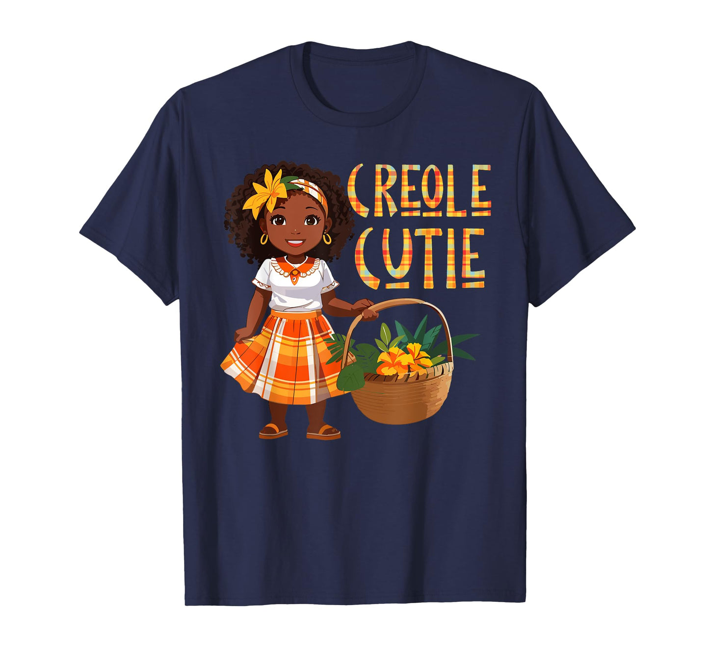 Creole Day Cutie Madras Jounen Kweyol Saint.Lucia Girls T-Shirt