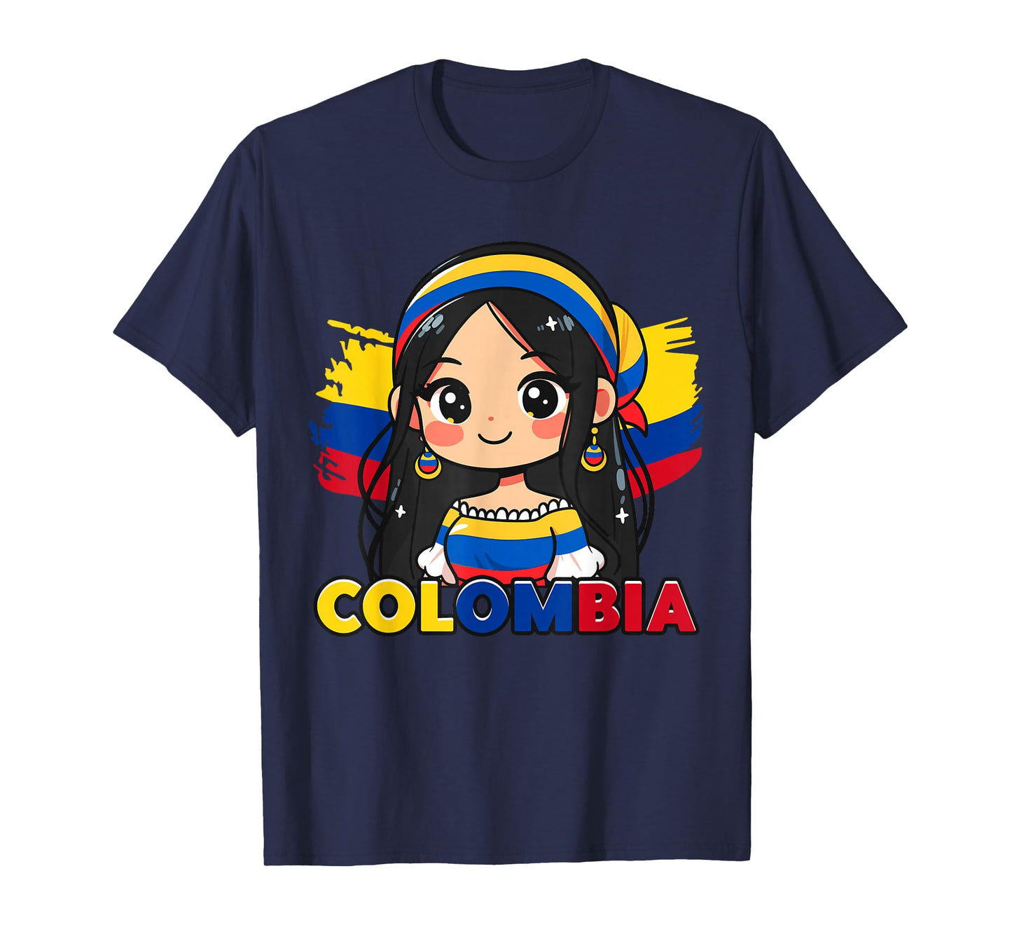 Colombian Girl Cute Colombia Flag T-Shirt