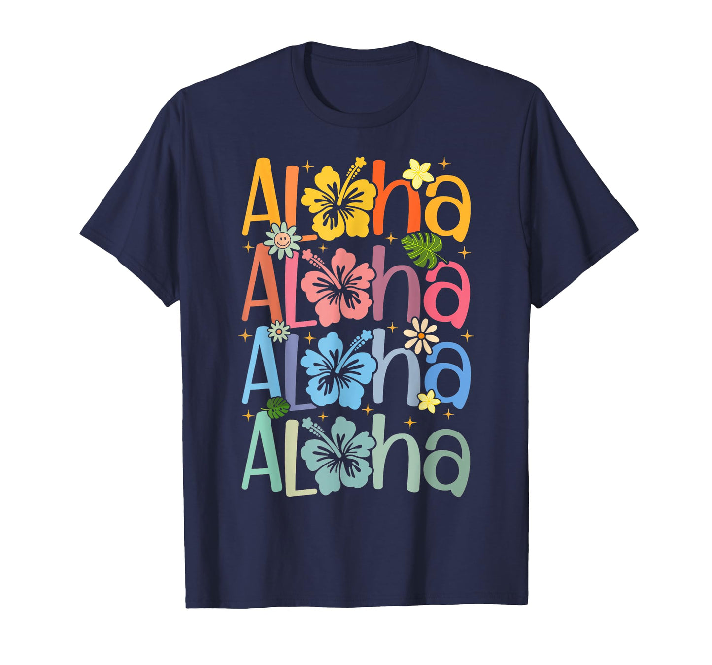 Aloha Hawaiian Summer Vacation Cute Hibiscus Kids Girl T-Shirt