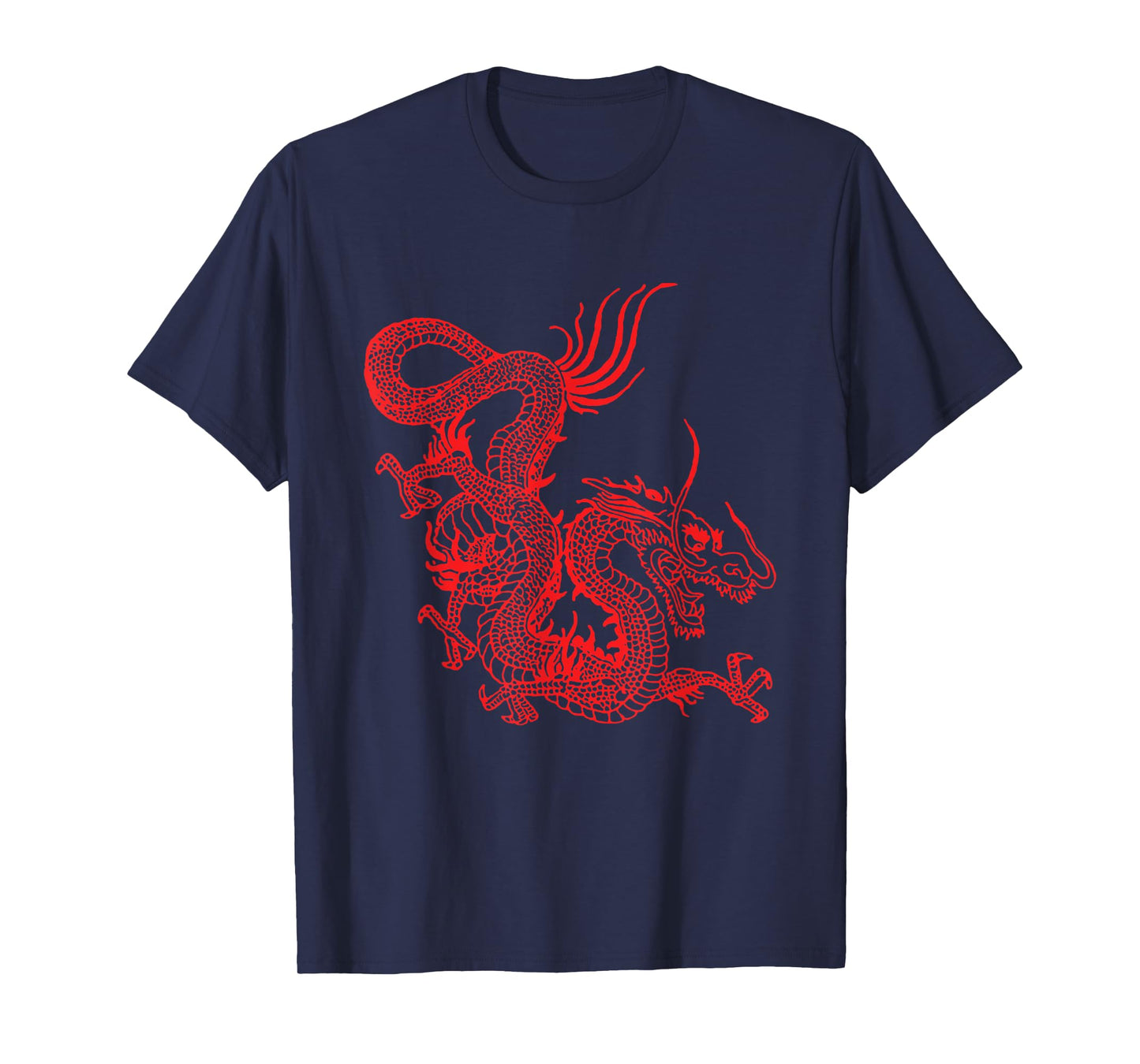 Vintage Red Chinese Dragon 80s, Traditional Asian Gift T-Shirt