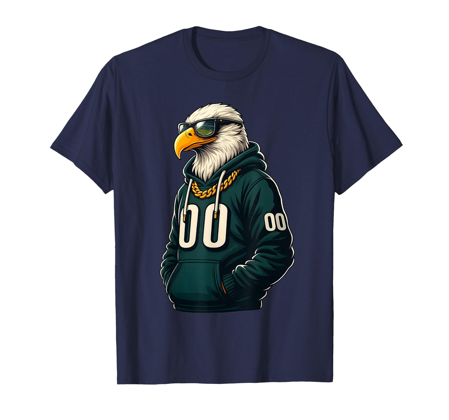 Bald Face Eagle with Sunglasses Women Men Kids Funny Tees T-Shirt