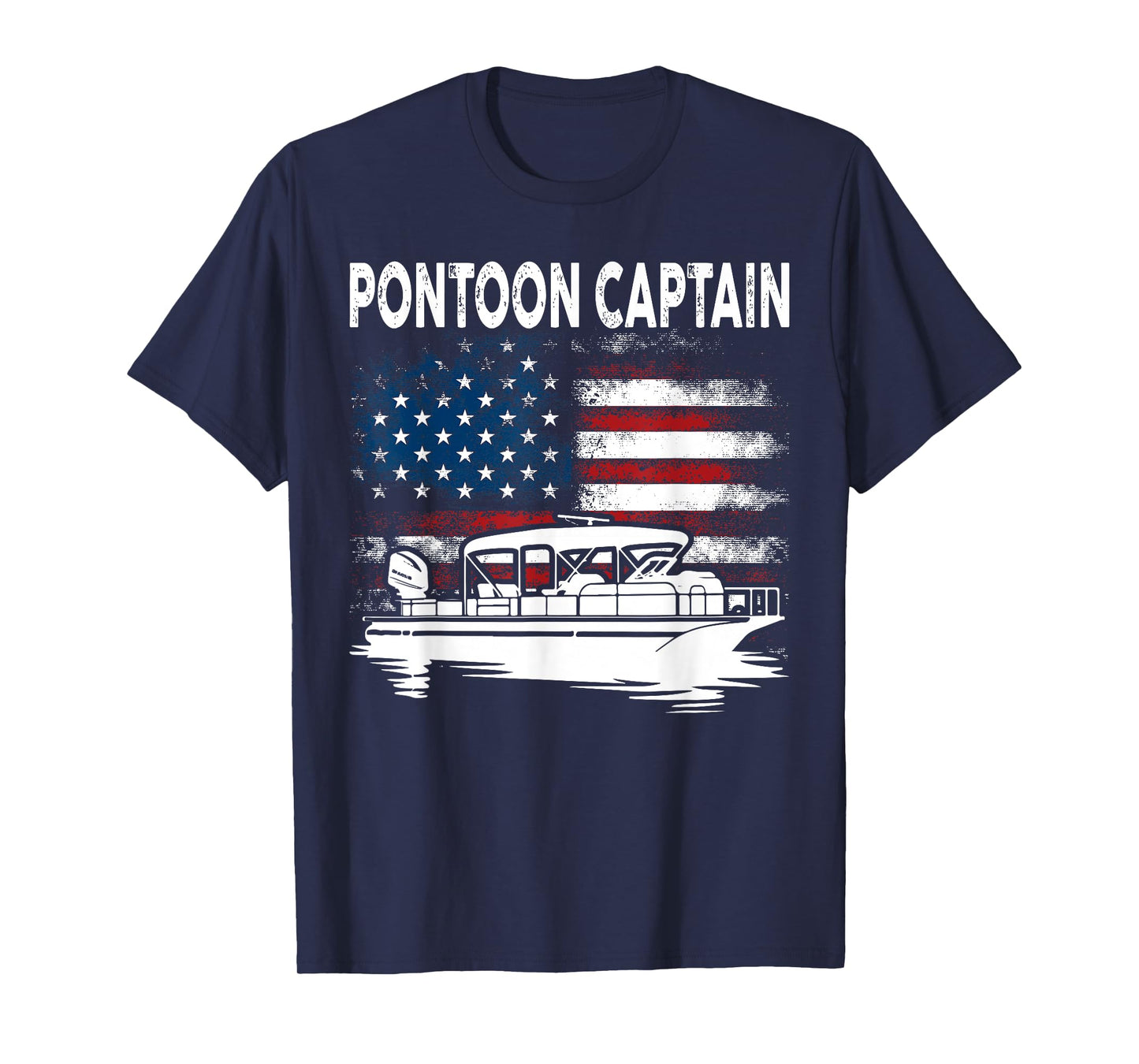Boating Pontoon Captain 4th of July Pontoon Boat T-Shirt