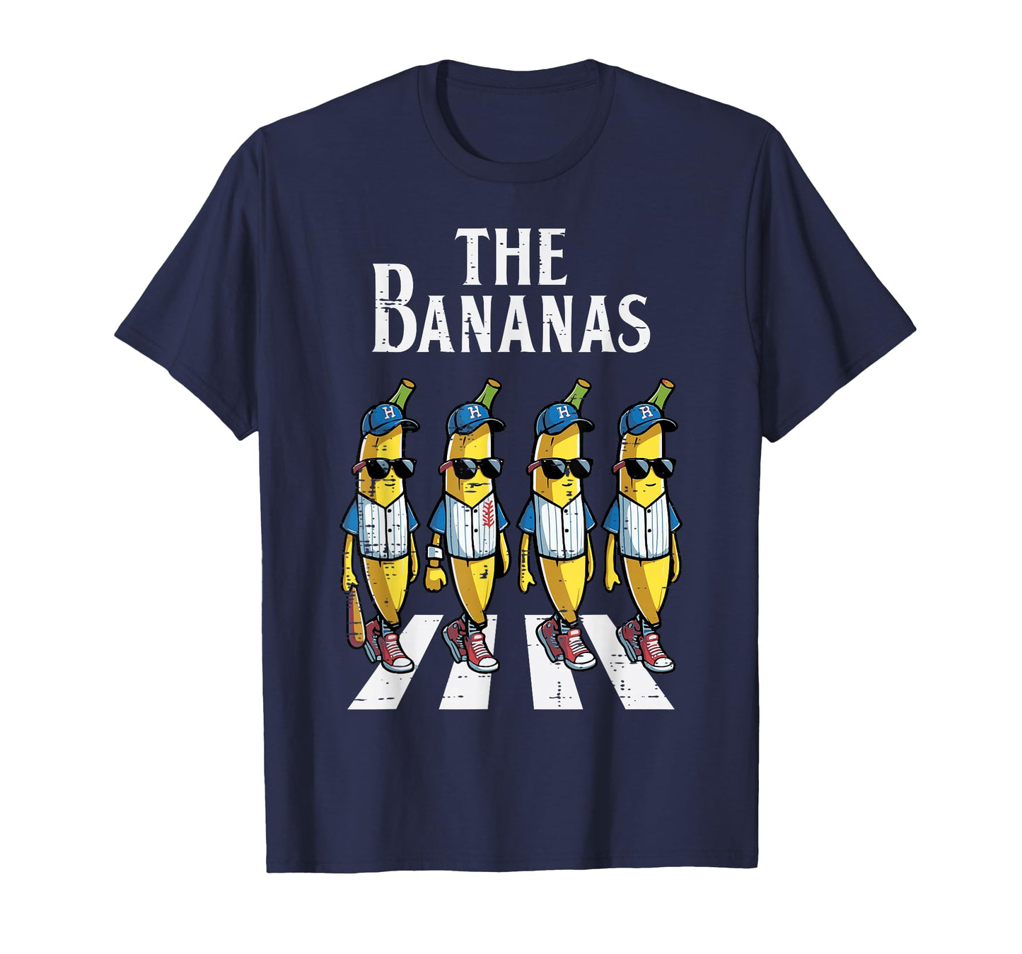 The Banana Crossing Funny Fruit Meme Parody Men Women Kids T-Shirt