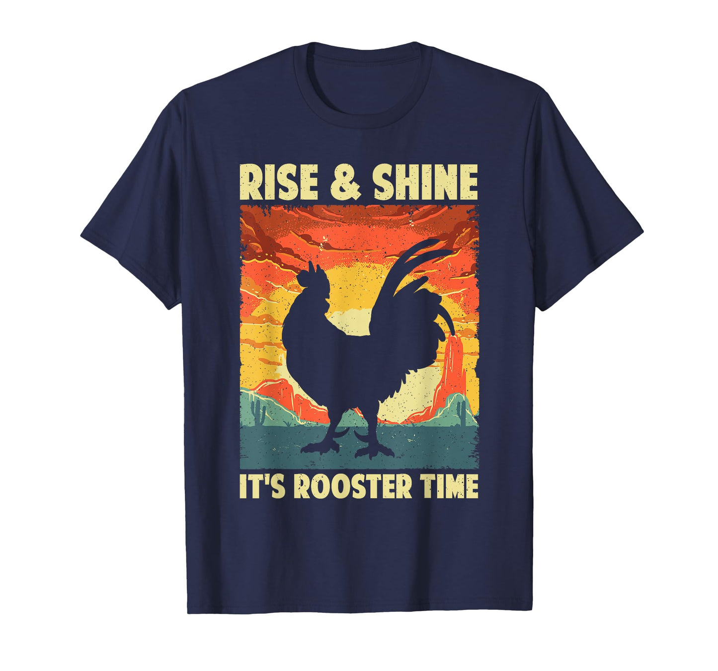 Funny Chicken Rooster Design For Men Women Rooster Lover T-Shirt