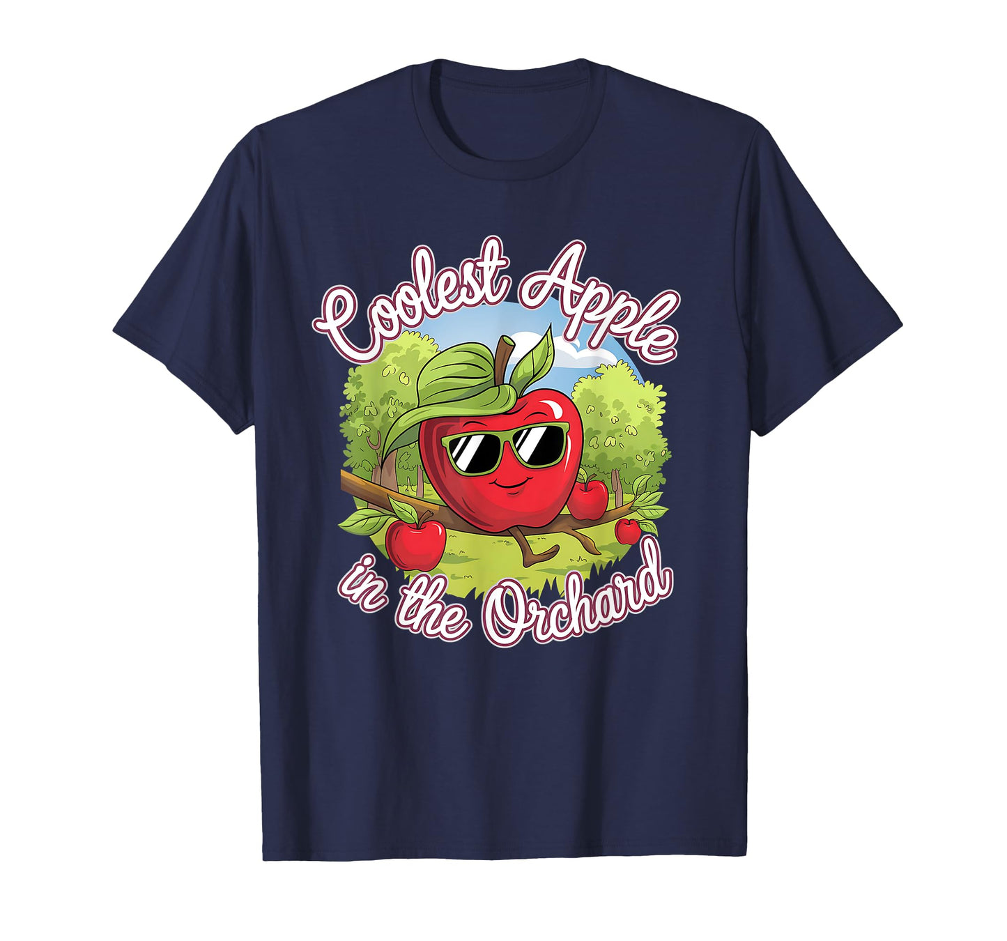 Retro Coolest Apple in the Orchard | Apple Picking Season T-Shirt