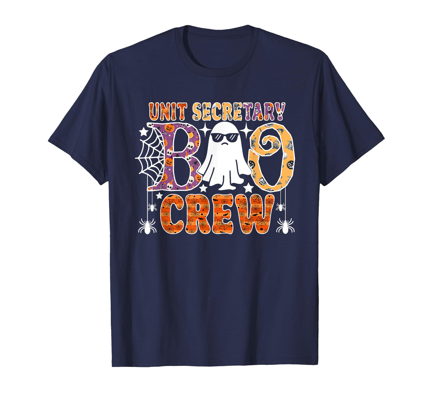 Unit Secretary Boo Crew Funny Ghost Halloween Costume T-Shirt