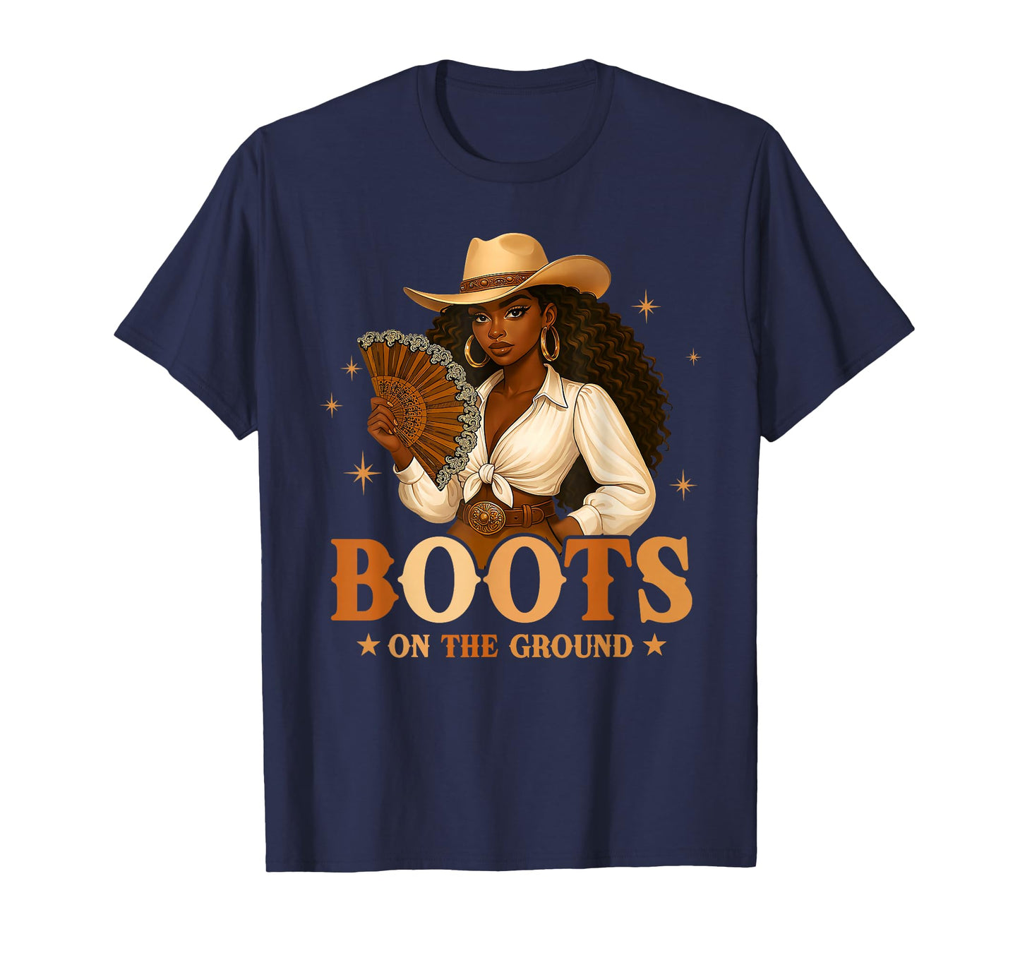 Boots On The Ground Juneteenth Black Cowgirl Black Women T-Shirt