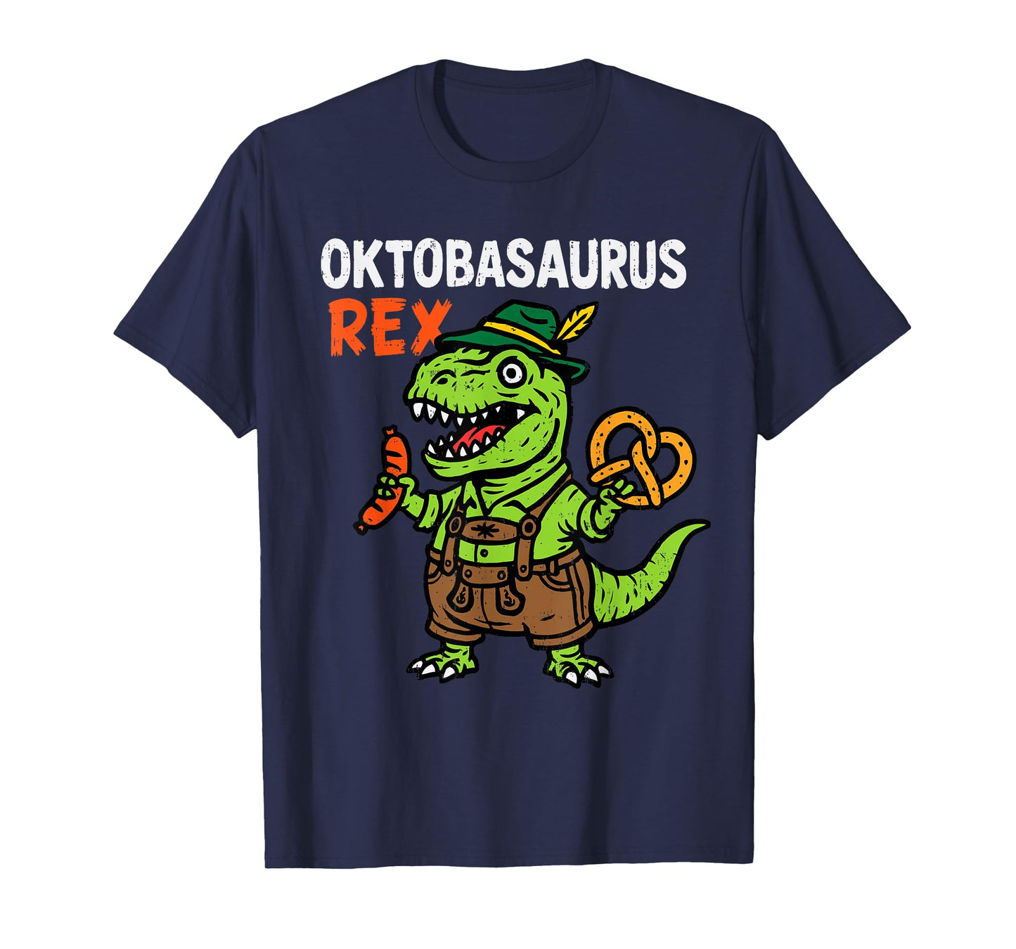 Oktoberfest Dinosaur T Rex Dino Bavarian Festival Boy Kids T-Shirt