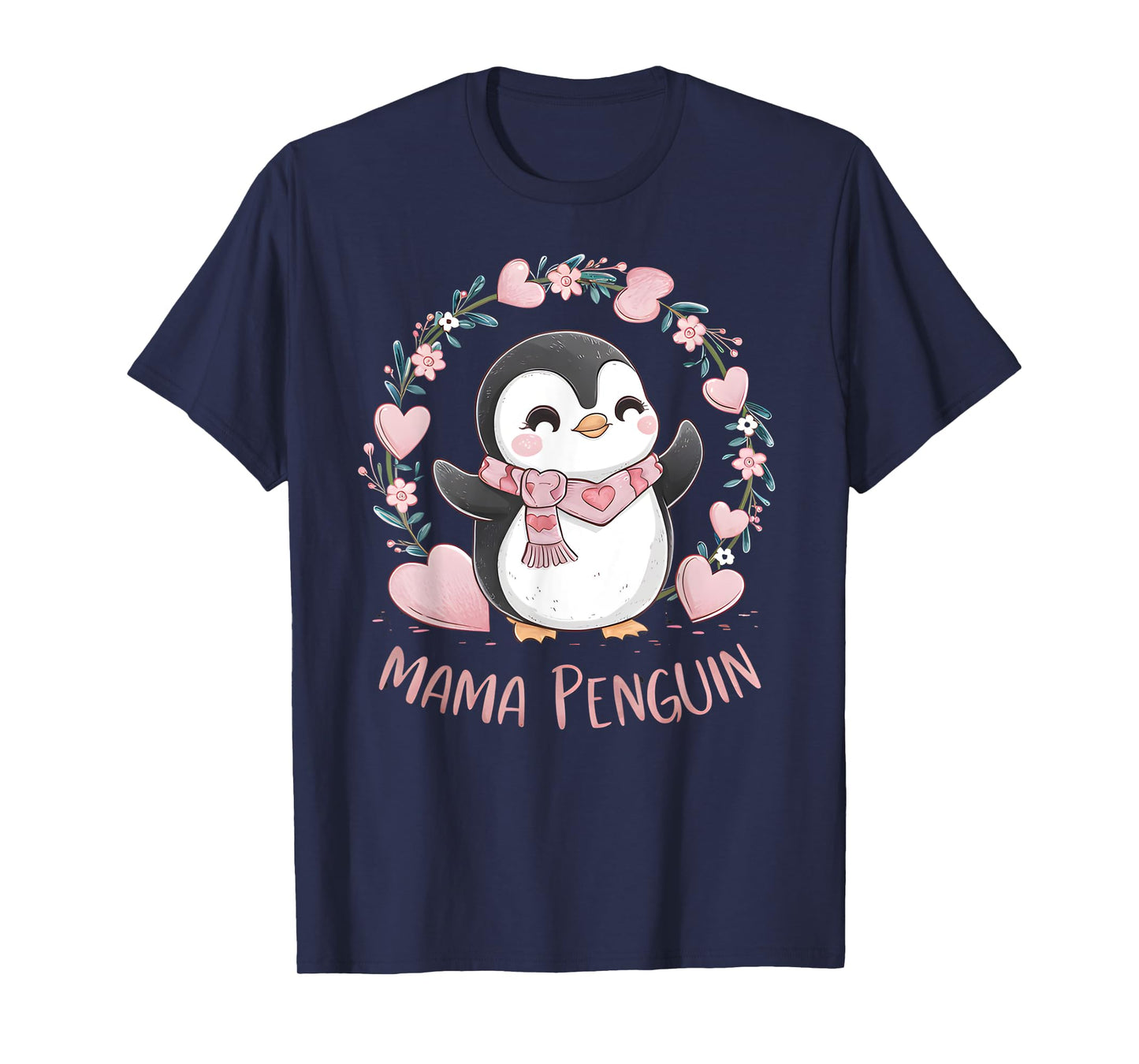 Penguin Mama Flightless Bird Lover Mother's Day Mommy Mom T-Shirt