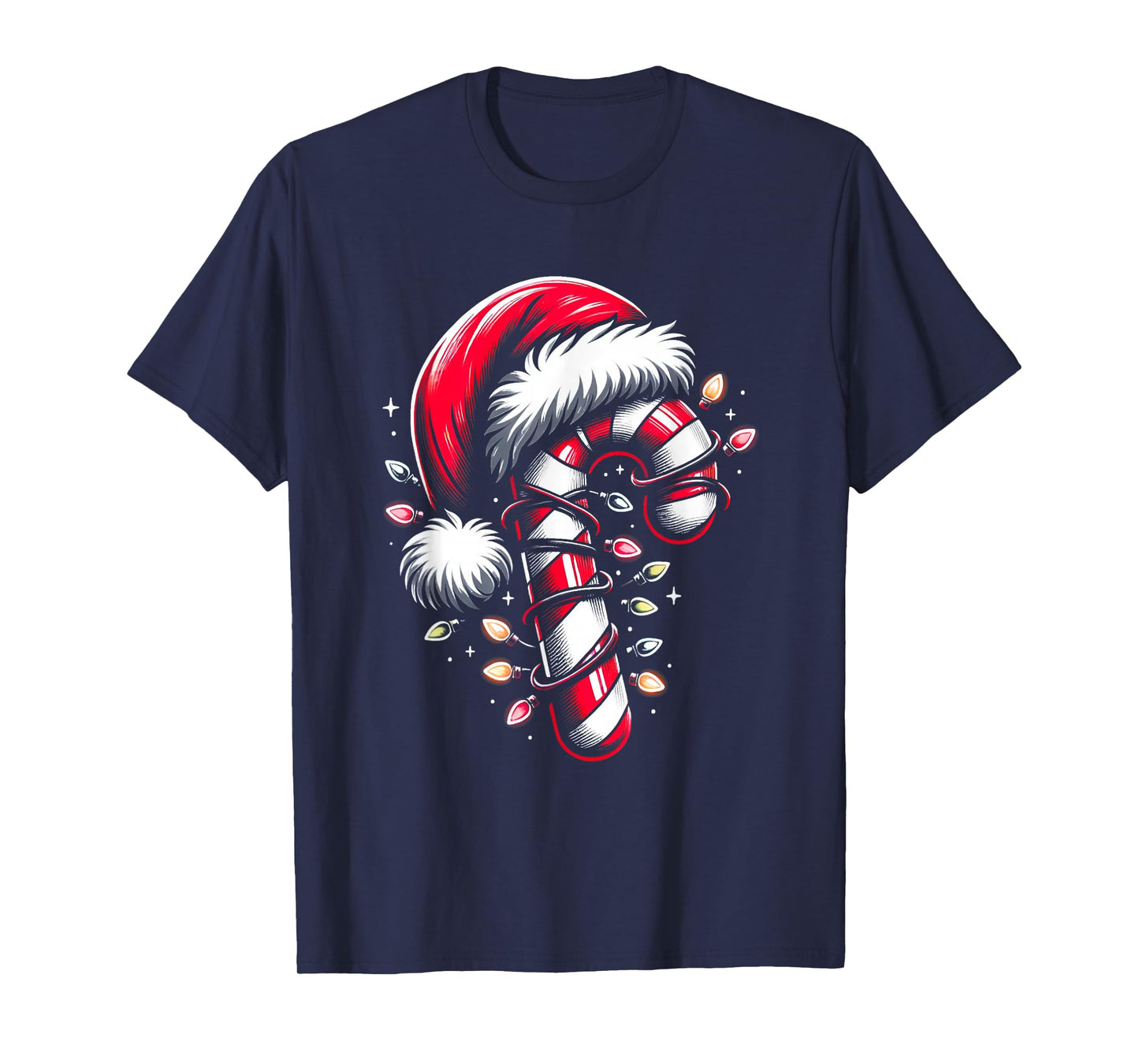 Candy Cane Crew Christmas Lights Family Matching Xmas T-Shirt