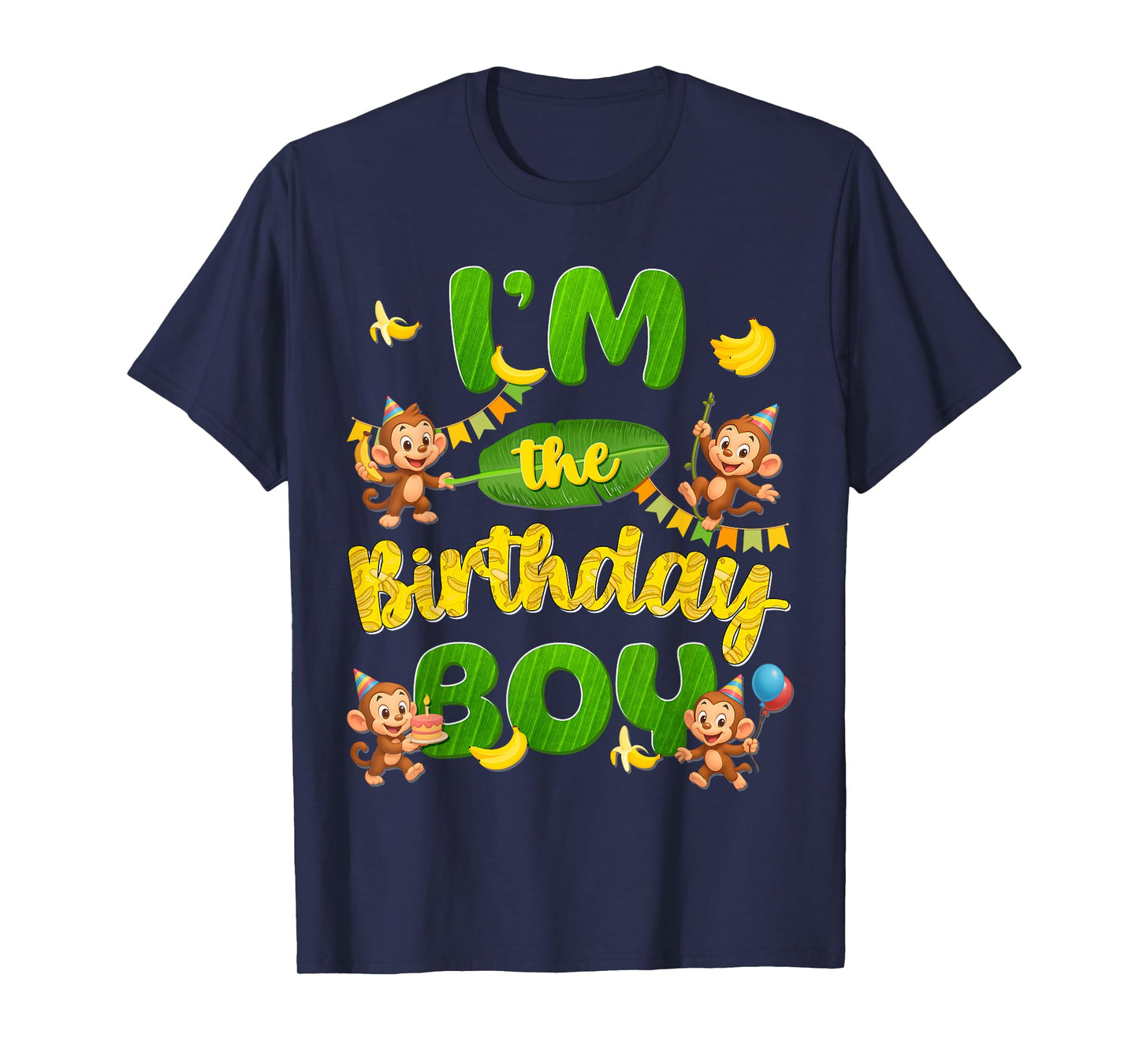 Im The Birthday Boy Monkey Group Family Matching Party T-Shirt