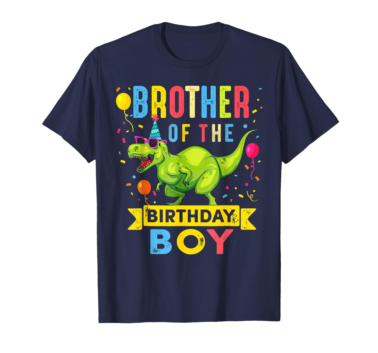 Brother of The Birthday Boy T-Rex Dinosaur Birthday Party T-Shirt