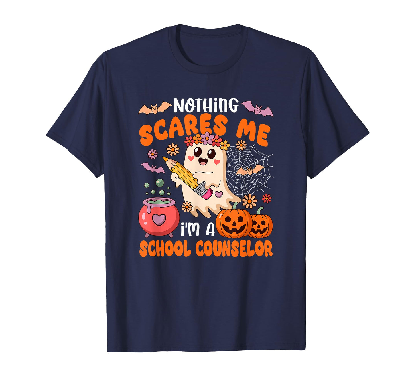 Nothing Scares Proud I'm A School Counselor Halloween Boo T-Shirt