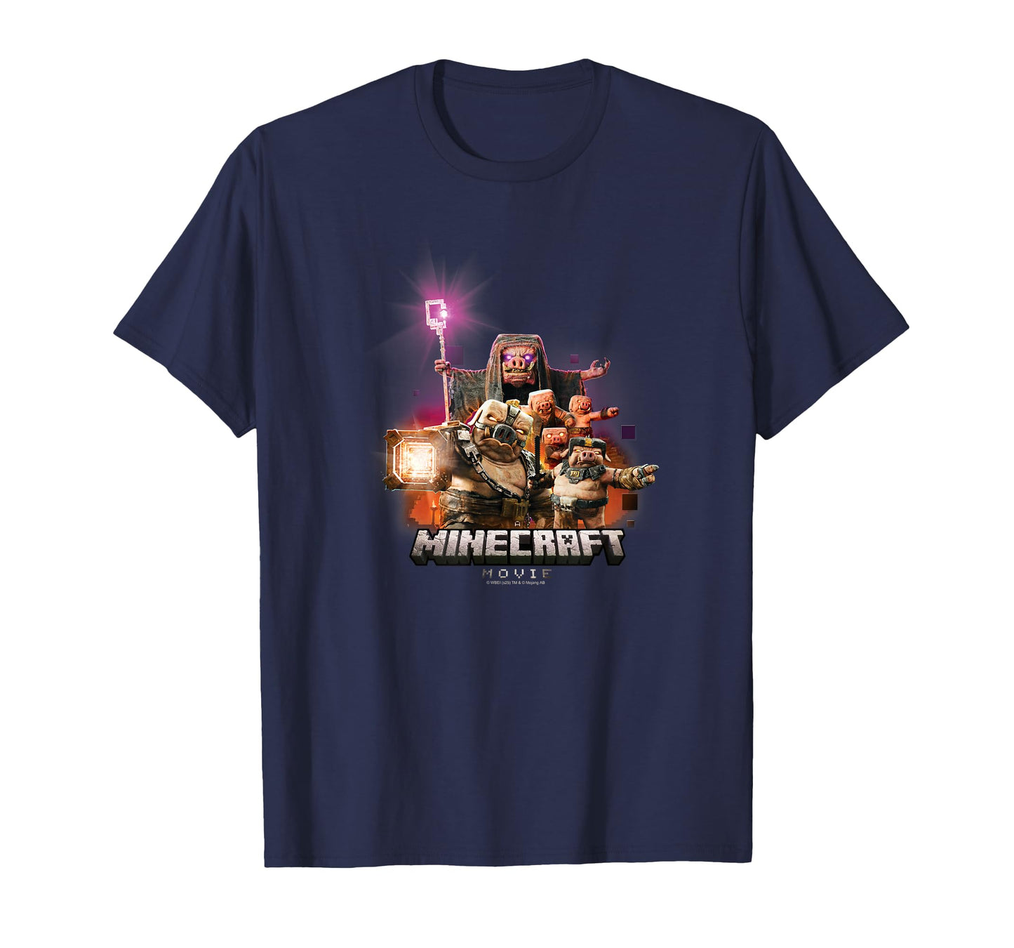 A Minecraft Movie Piglins Attack Nether Villain Mobs T-Shirt