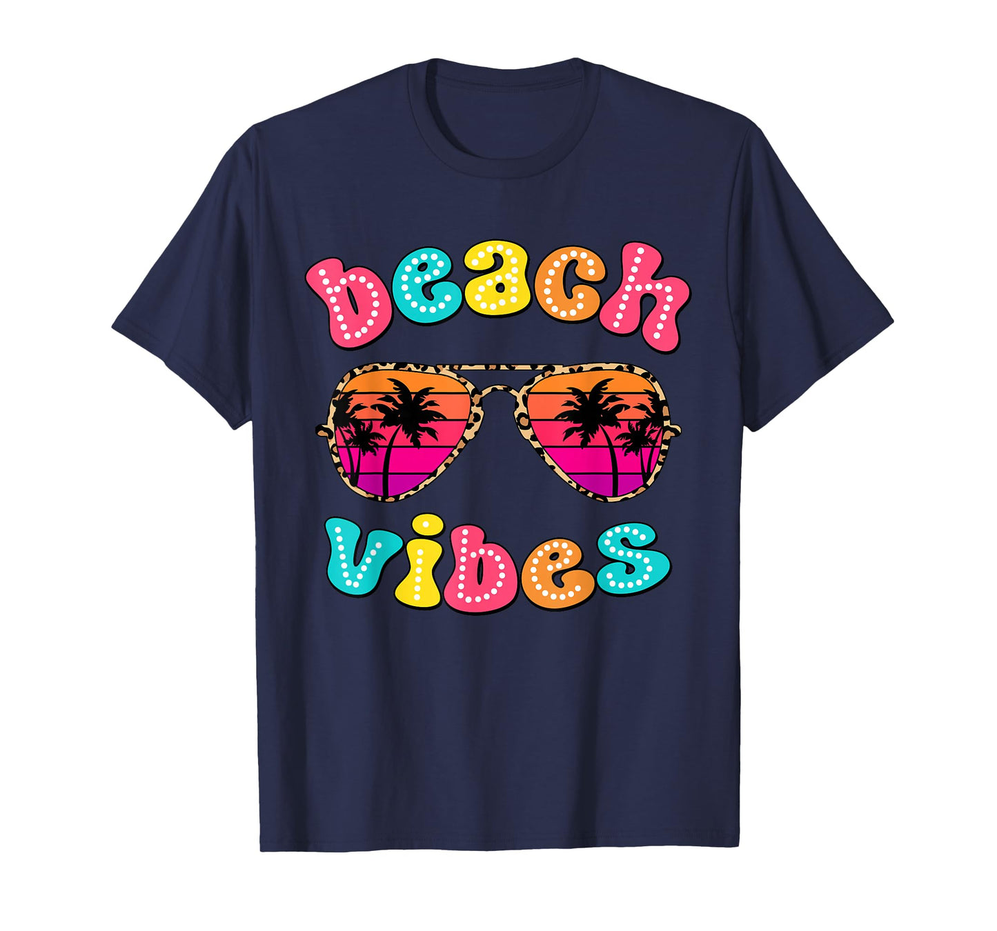 Beach Vibes Summer Sunglasses Retro Cute Girl Women Kid T-Shirt