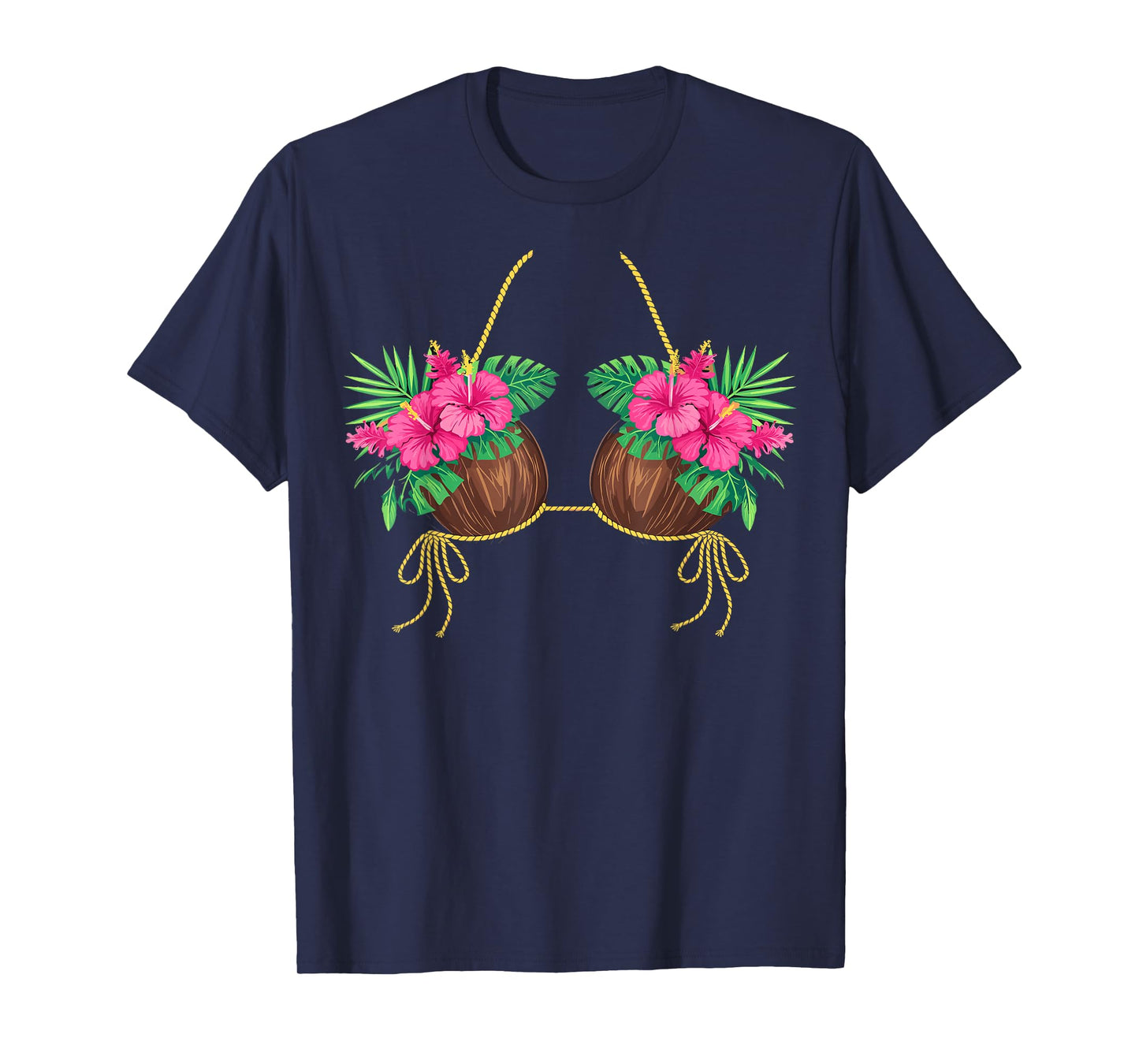 Funny Coconut Bra Tropical Luau Party Hawaii T-Shirt