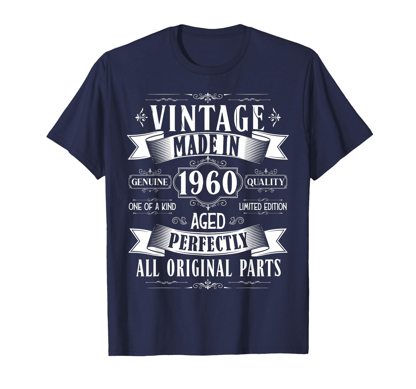 Vintage 65th birthday men Born 1960 65 years old Bday mens T-Shirt