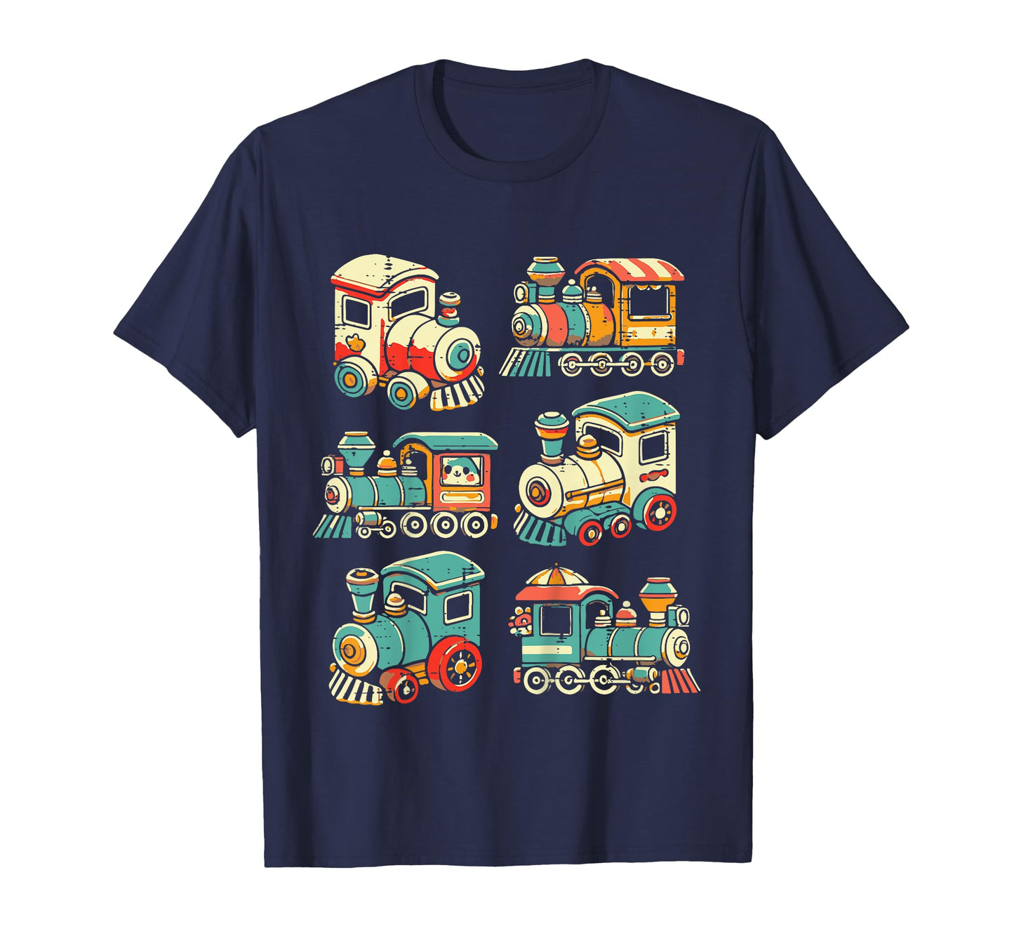 Kids Train Engines Cute Locomotive Railfan Boys Kids Toddler Men T-Shirt