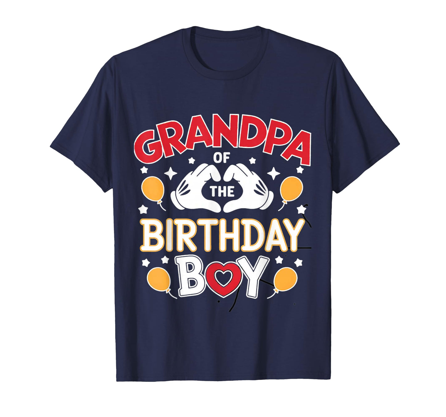 Grandpa of The Birthday Boy Family Party Decor Grandson T-Shirt