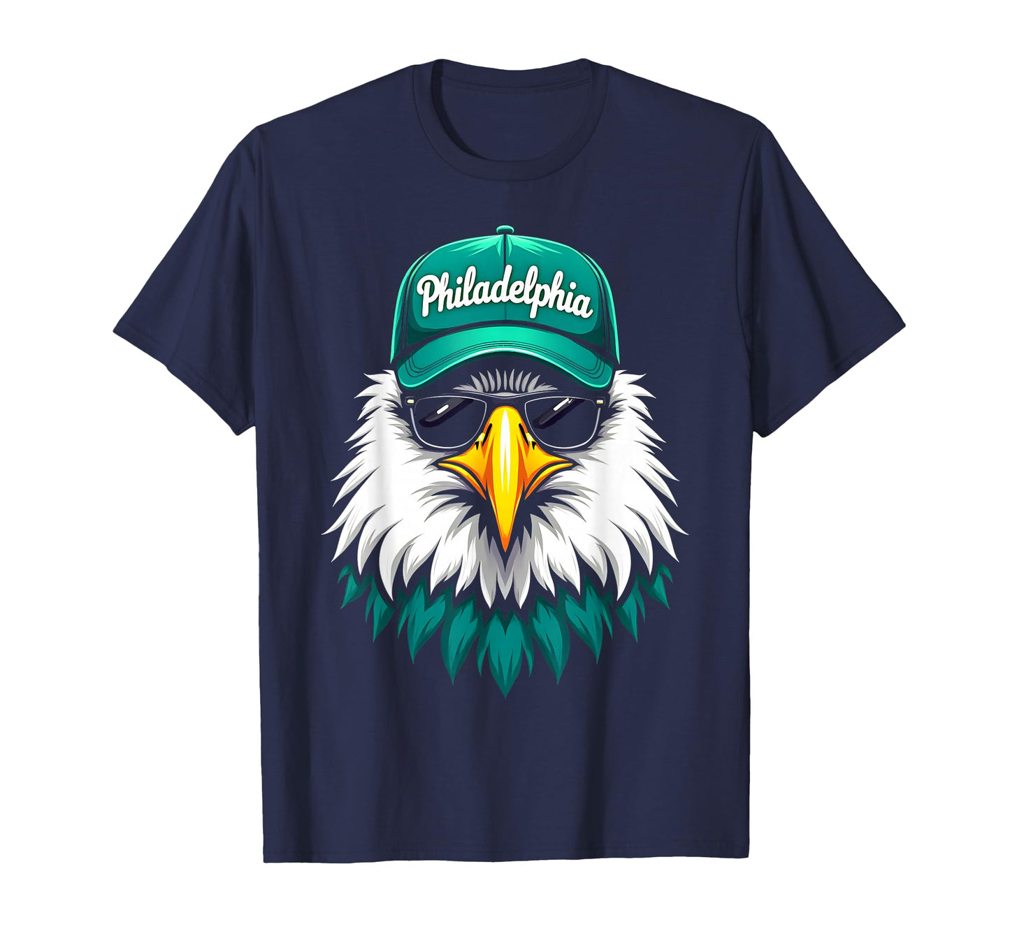 Cool Face Eagles with Sunglasses Women Men Kids Funny Tees T-Shirt
