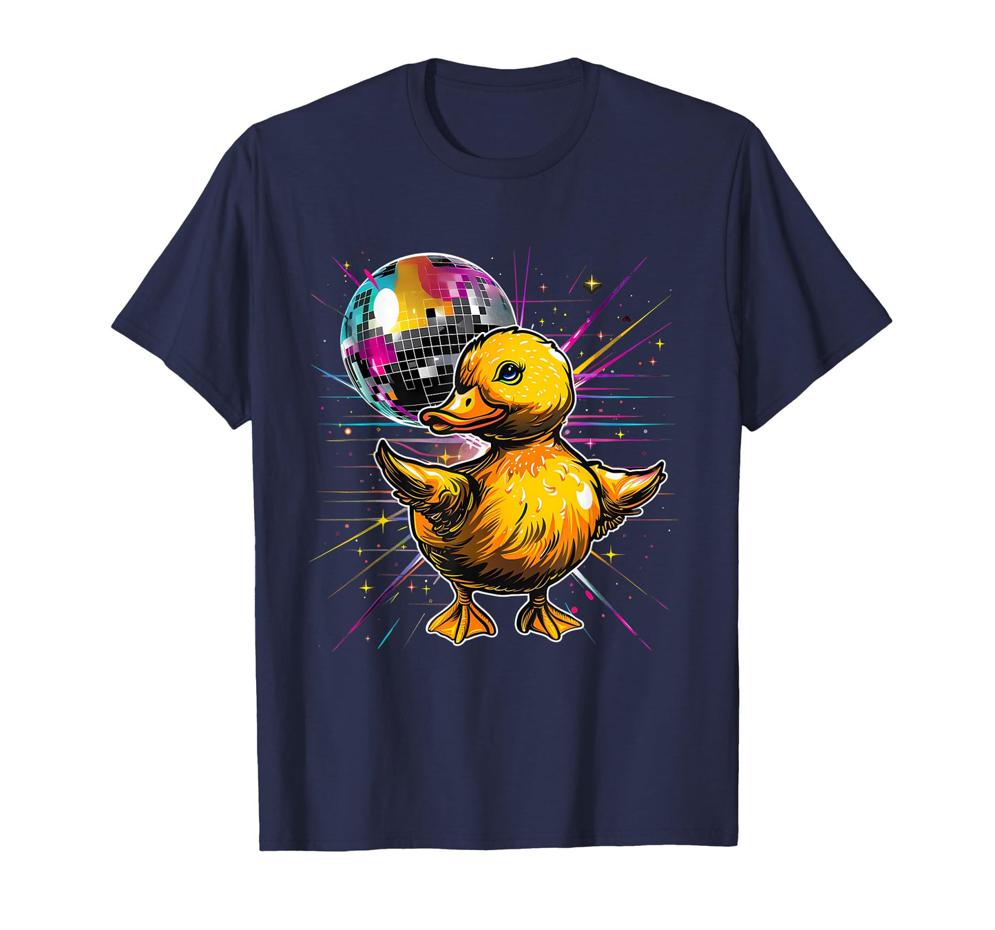 Rubber Duck Disco Dancing Disco Ball Music Rubber Duckie T-Shirt