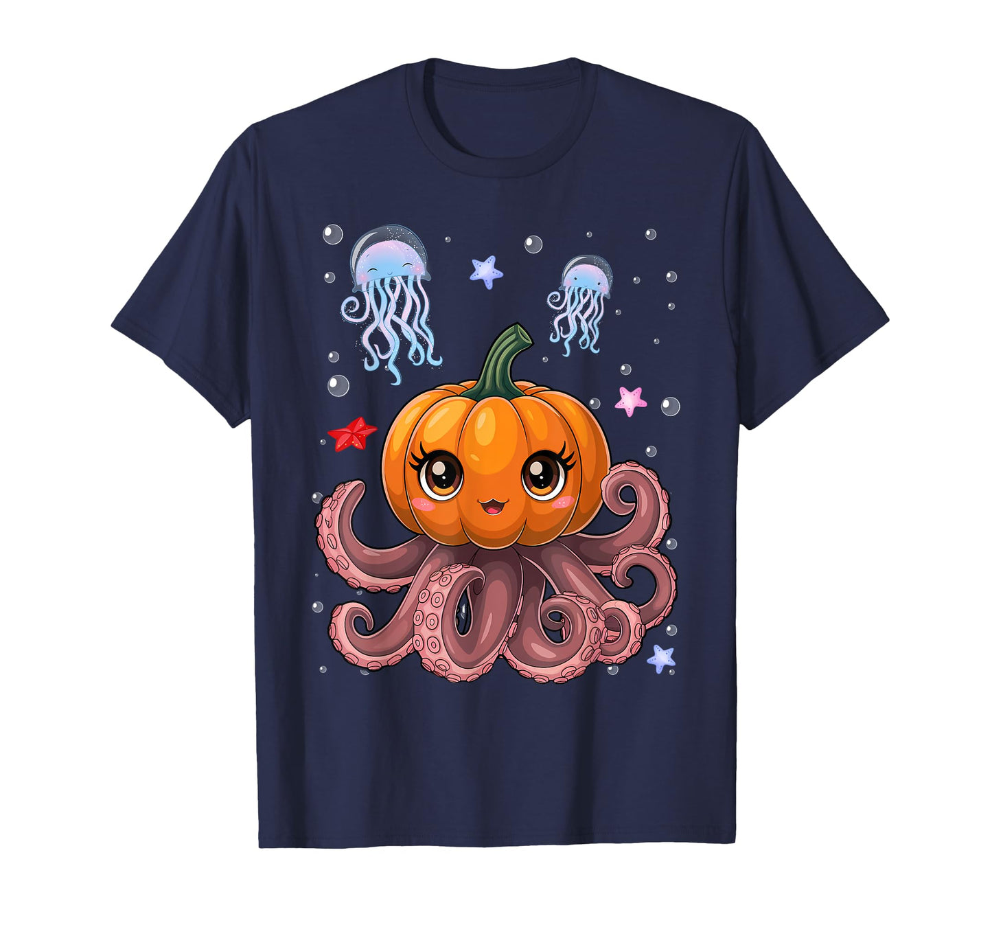 Vintage Octopus Pumpkin Lazy Halloween Party Costume Kids T-Shirt