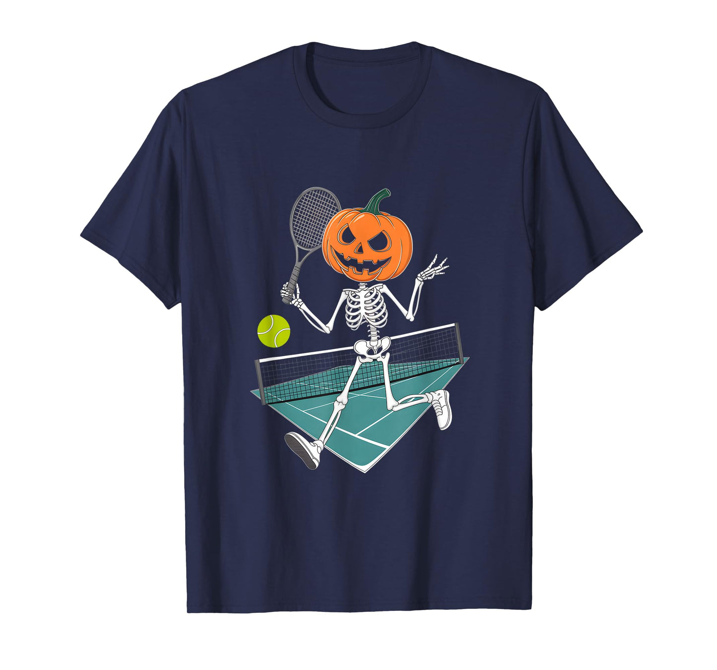 Tennis Pumpkin Jack O LanternFunny Halloween Pun T-Shirt