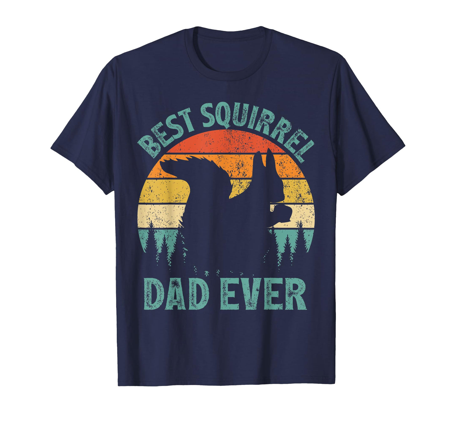 Mens Funny Squirrel Vintage Best Squirrel Dad Ever Father's Day T-Shirt