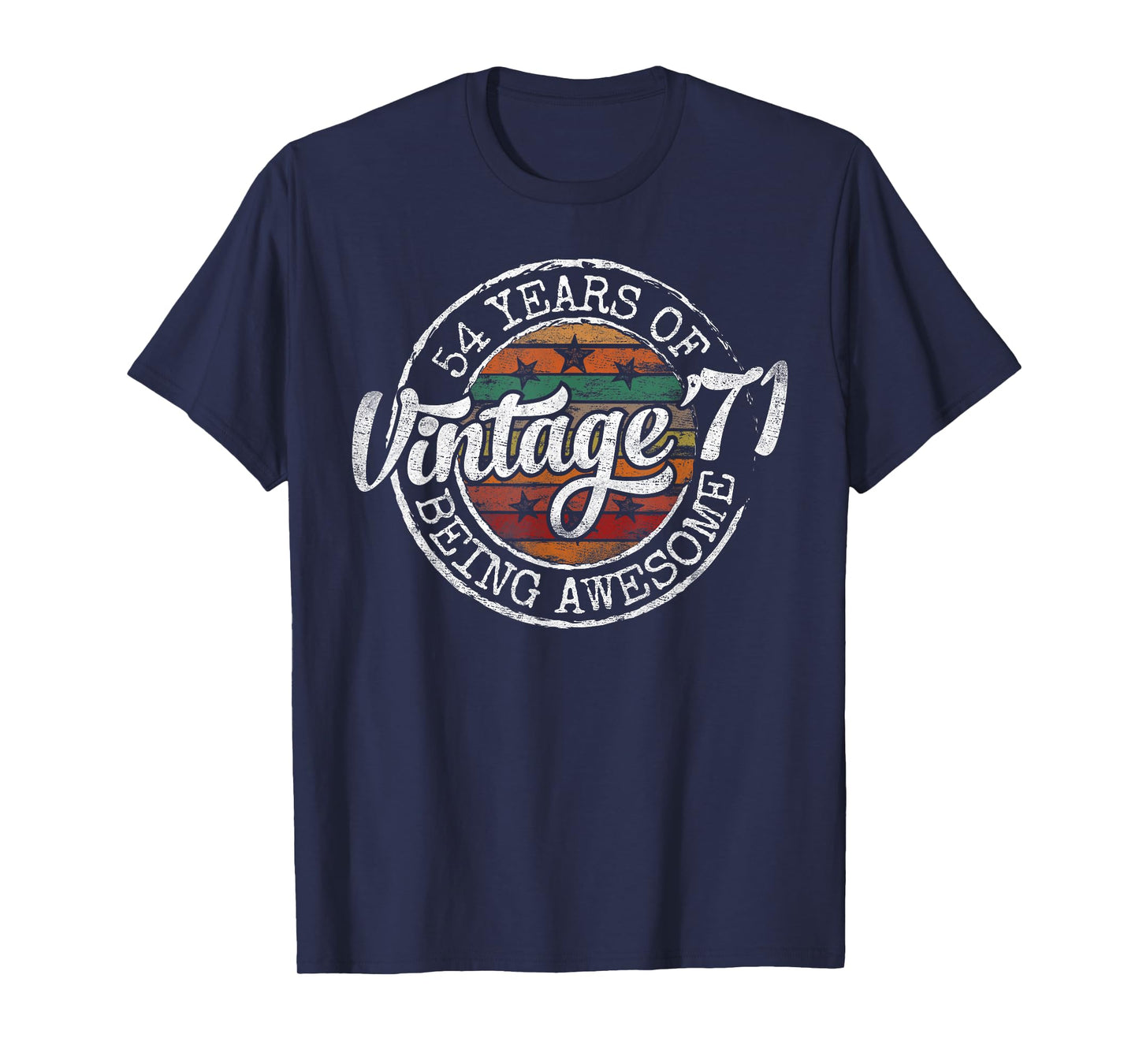 Vintage 1971 Bday Stamp 54th Birthday Gifts 54 Year Old T-Shirt