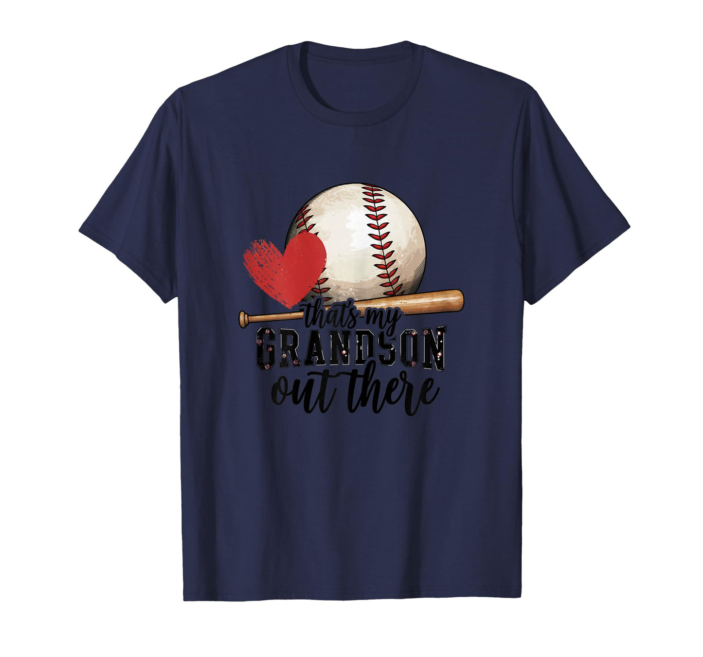 That'S My Grandson Out There Baseball Grandma Mothers Day T-Shirt
