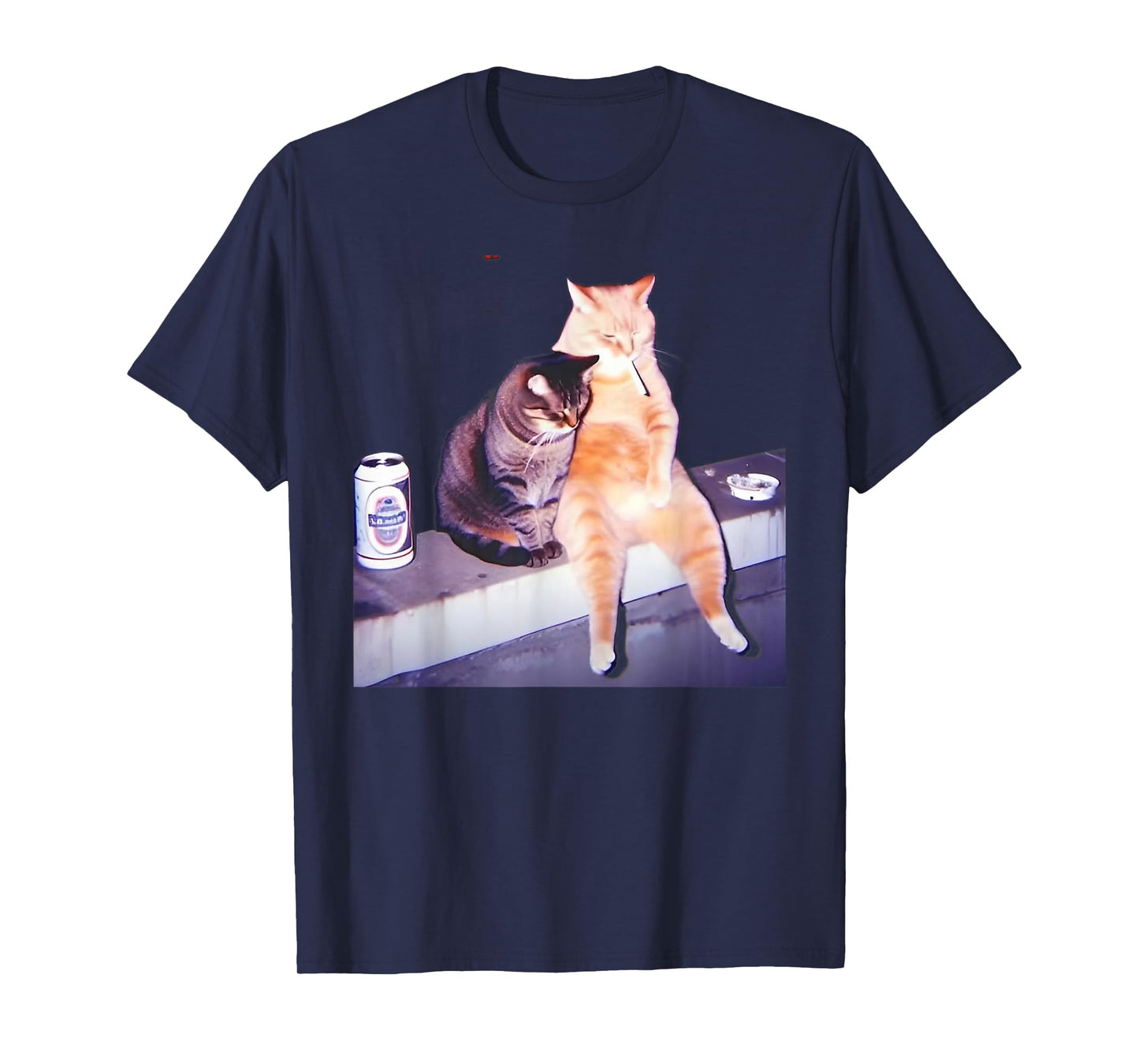 Funny Smoking Cat Cigarette Kitty Gen Z Meme Cat Lovers T-Shirt