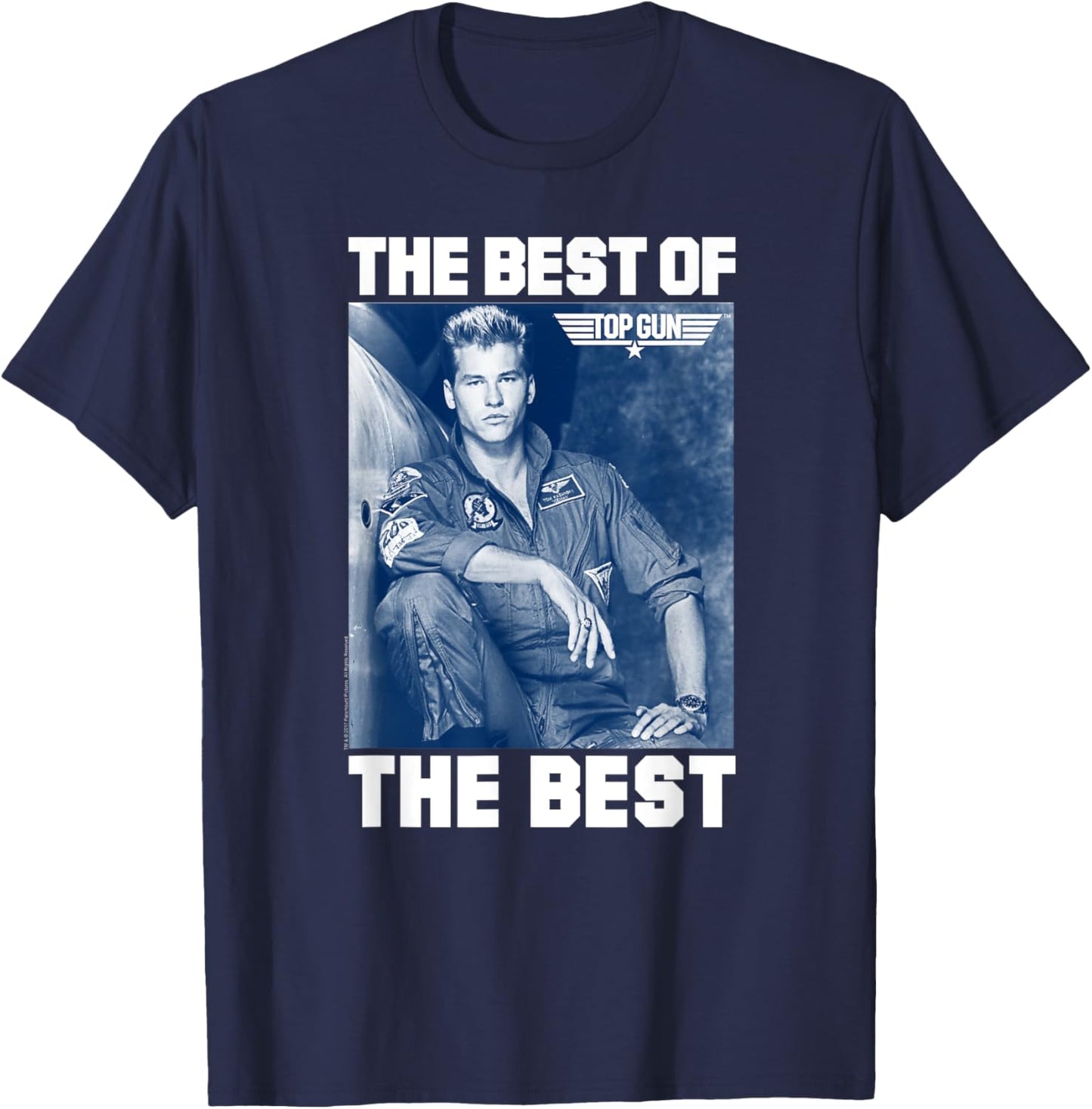 Top Gun The Best of the Best Iceman Blue Photo Action Movie T-Shirt