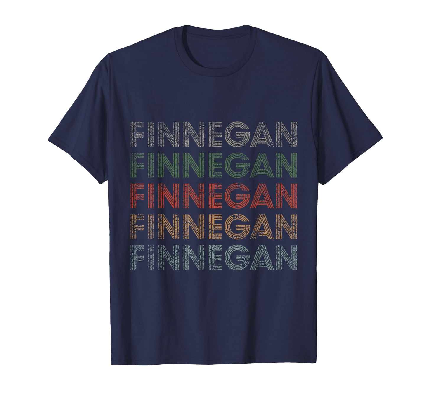 Finnegan First Name Grunge Style Vintage Retro T-Shirt