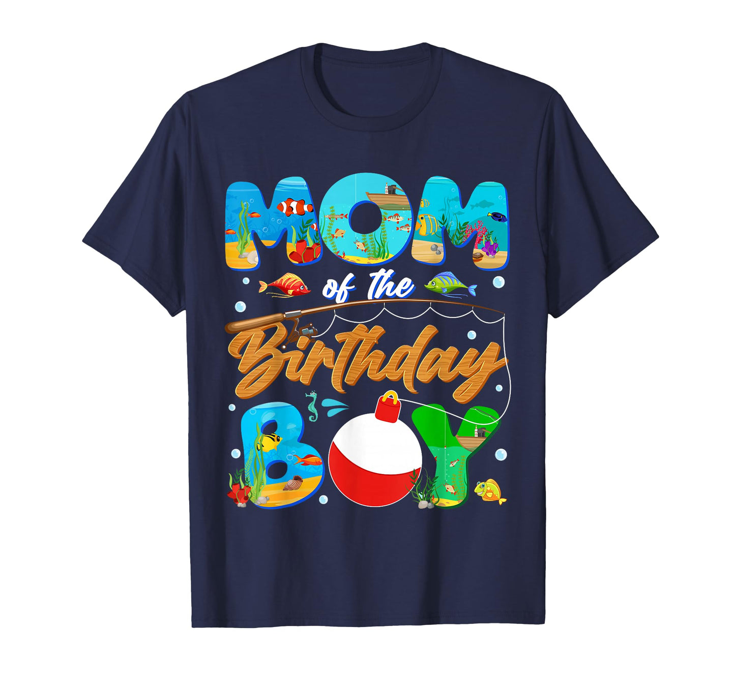 Mom Of The Birthday Boy Ofishally One Family Matching Party T-Shirt