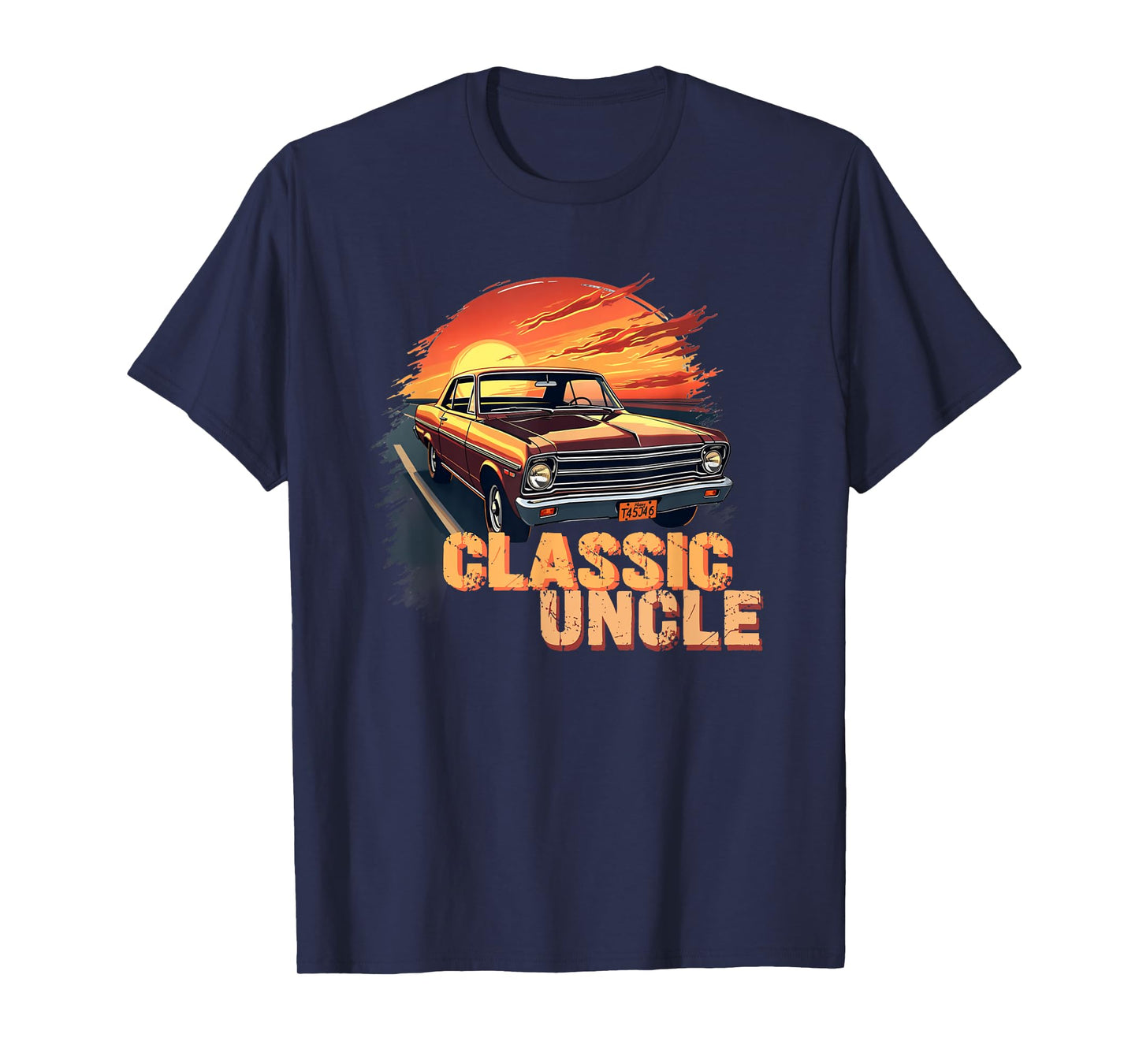 Funny Uncle Classic Car Uncle Saying T-Shirt