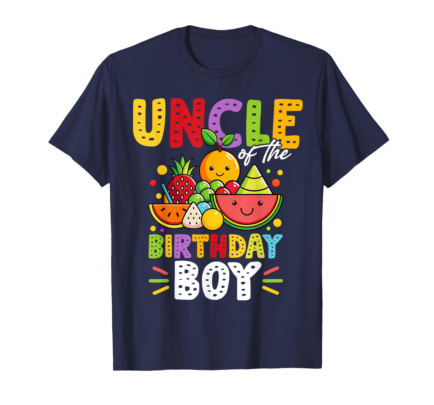 Uncle Of The Birthday Boy Family Funny Fruit Birthday T-Shirt