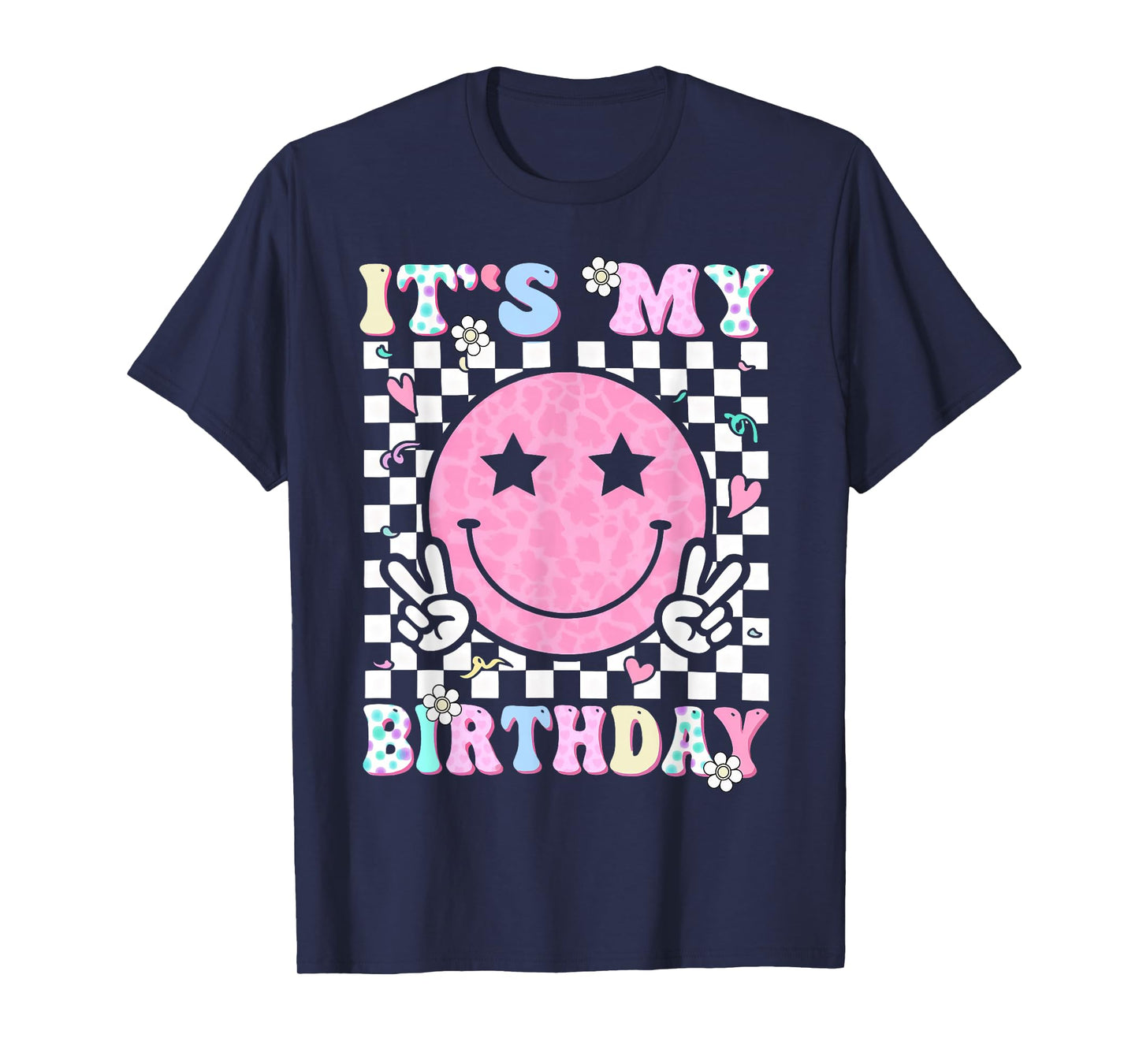 Groovy It's My Birthday Women Teens Girls Kid T-Shirt