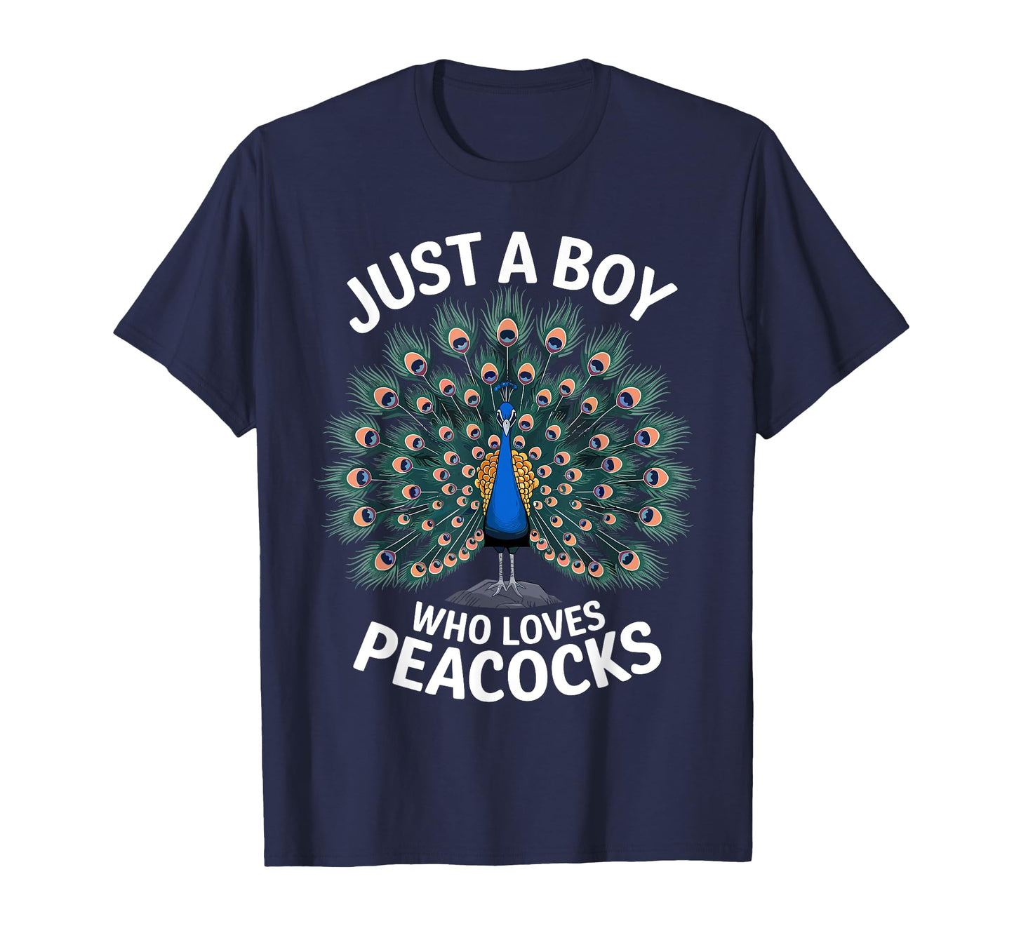 Cool Peacock Design For Boys Kids Men Bird Peacock Lovers T-Shirt
