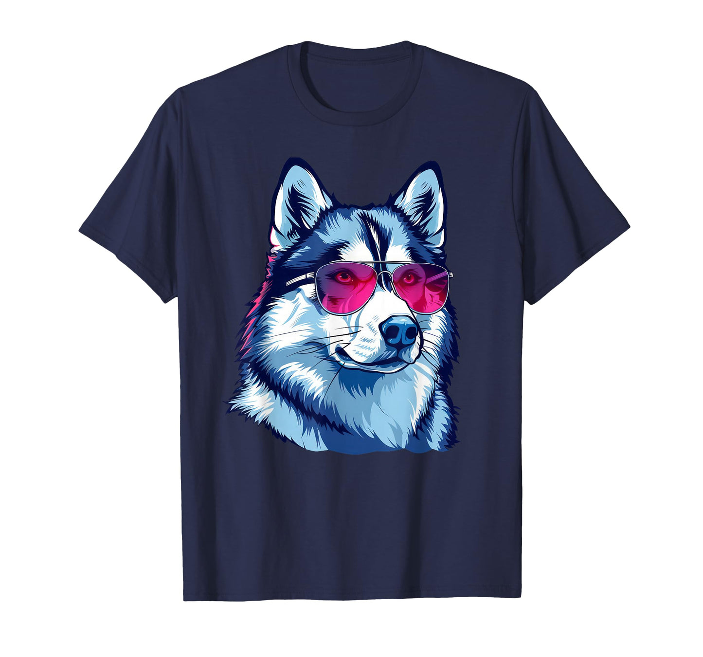 Siberian Husky Dog Sunglasses T-Shirt