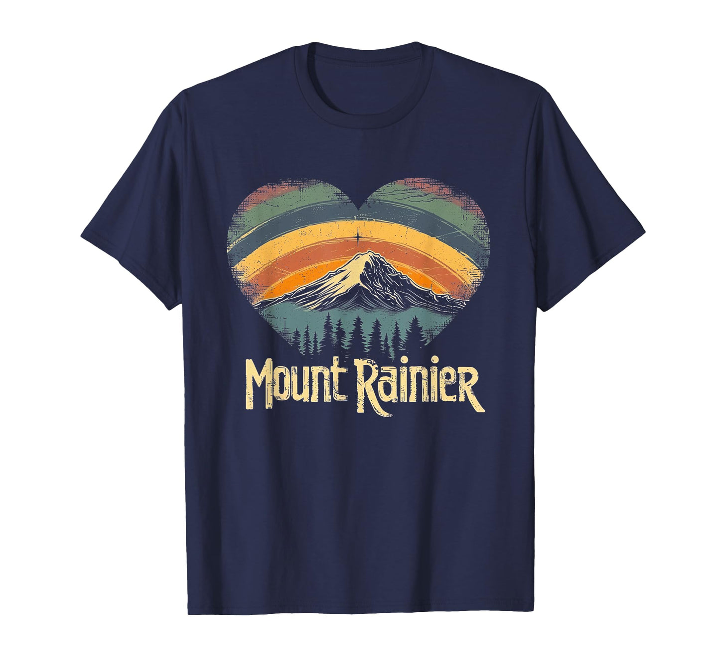 Mt. Mount Rainier - National Park Heart Vintage Love Women T-Shirt