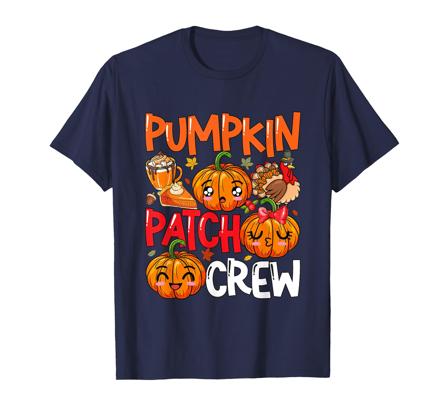 Pumpkin Cute Patch Crew Thanksgiving Fall Turkey Pumpkins T-Shirt