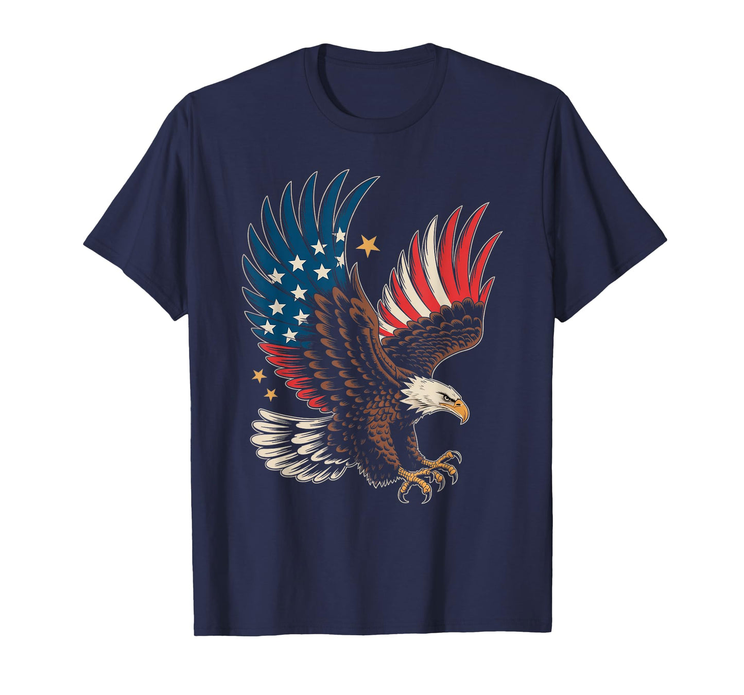 American USA Flag Bald Eagle 4th of July Patriotic Eagle T-Shirt