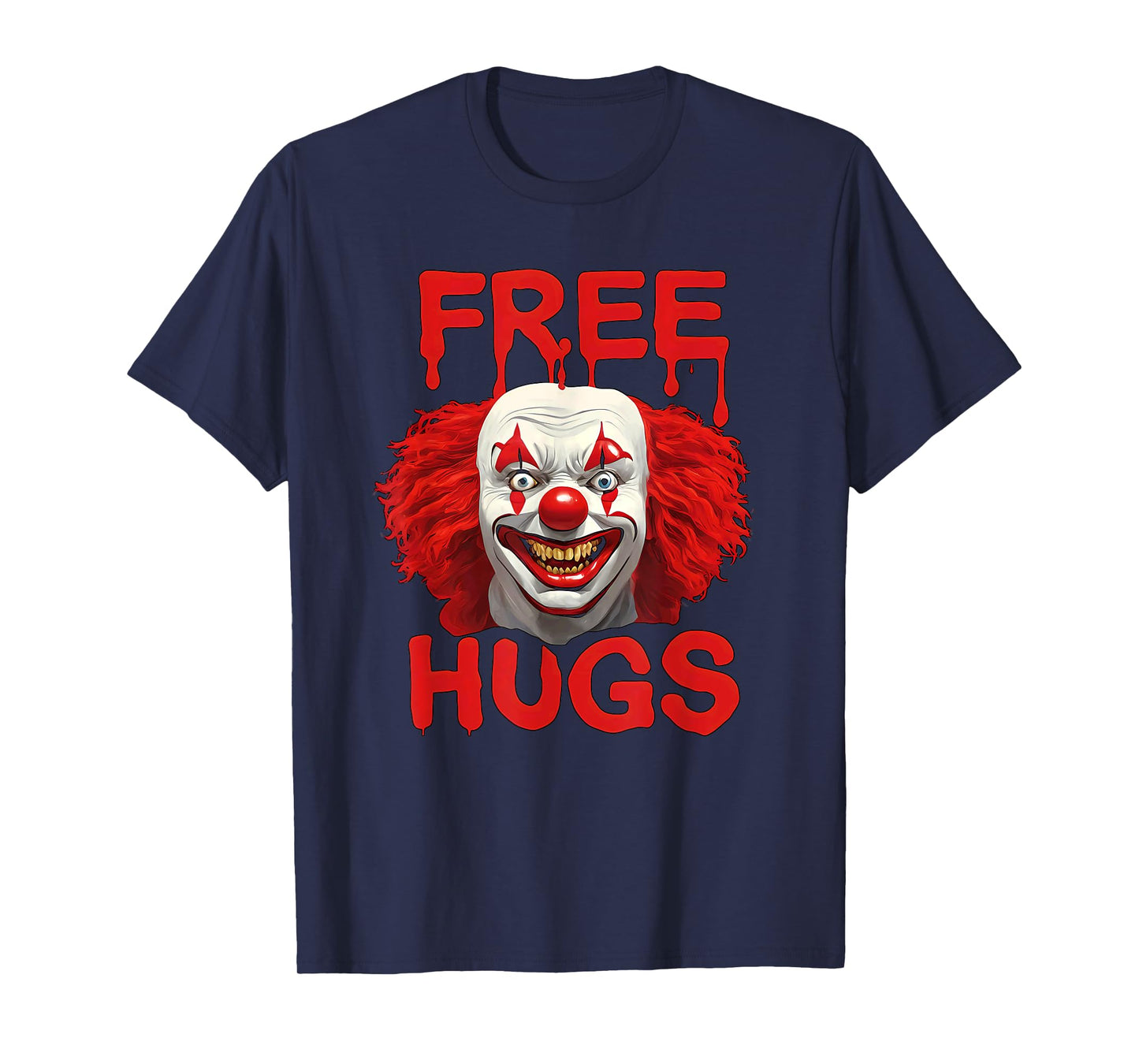 Horror Scary Clown Free Hug Halloween Costume T-Shirt