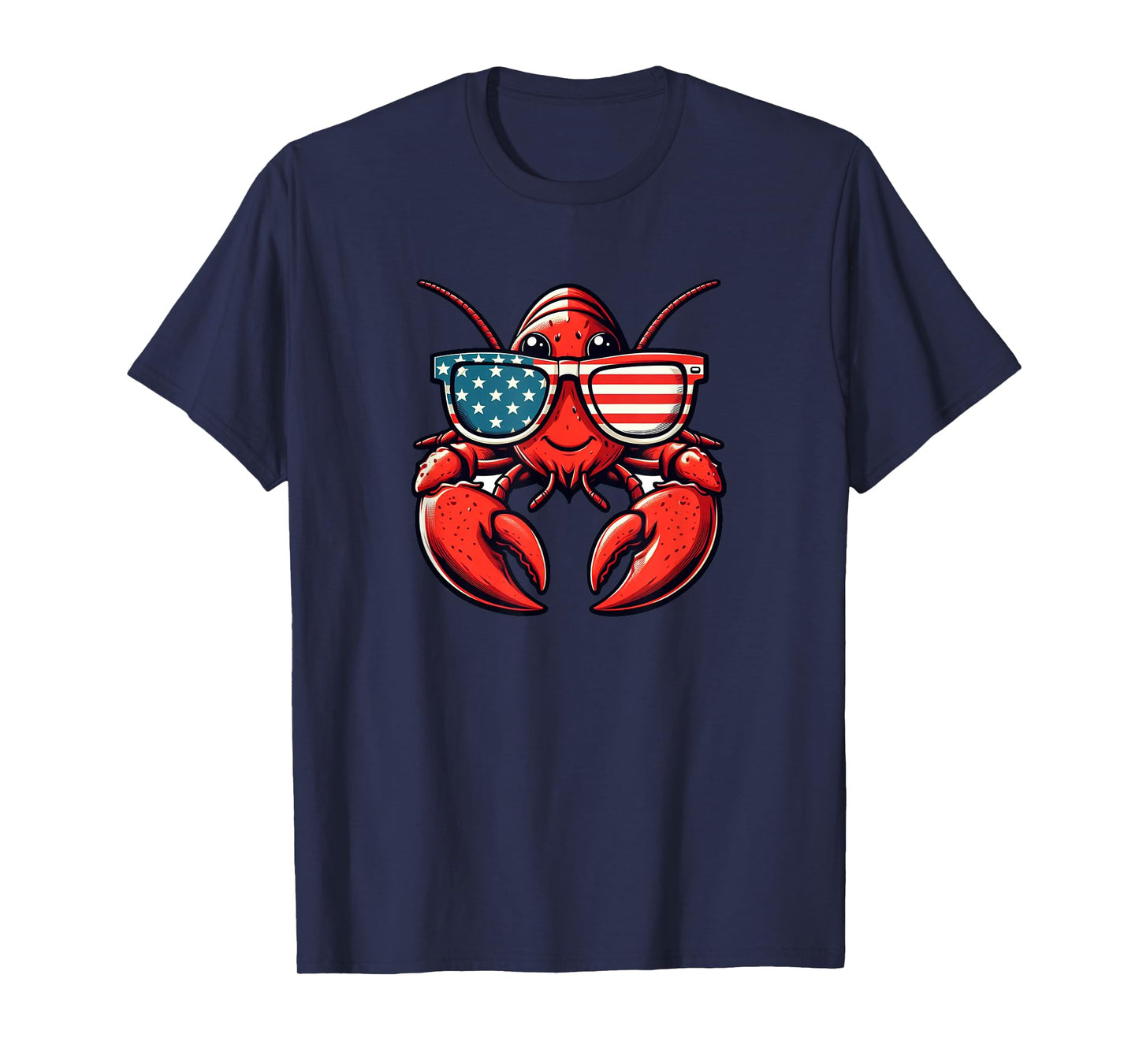 Lobster 4th of July US Flag Patriotic T-Shirt