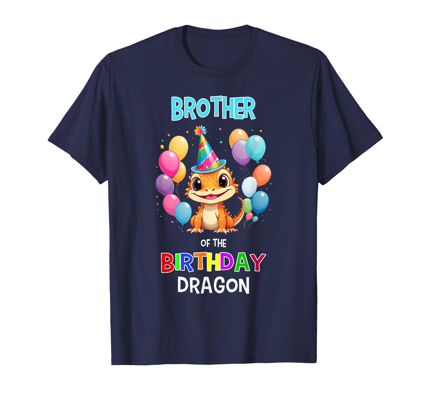 Bearded Dragon Birthday Party Brother of Birthday Dragon T-Shirt