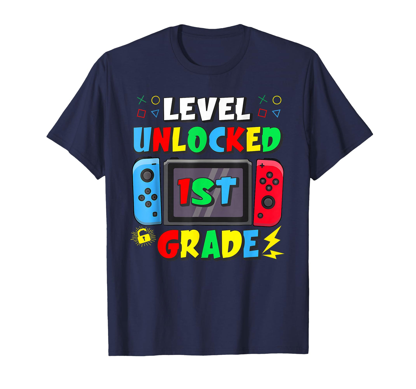 First Day Of 1st Grade Level Unlocked Game Back To School T-Shirt