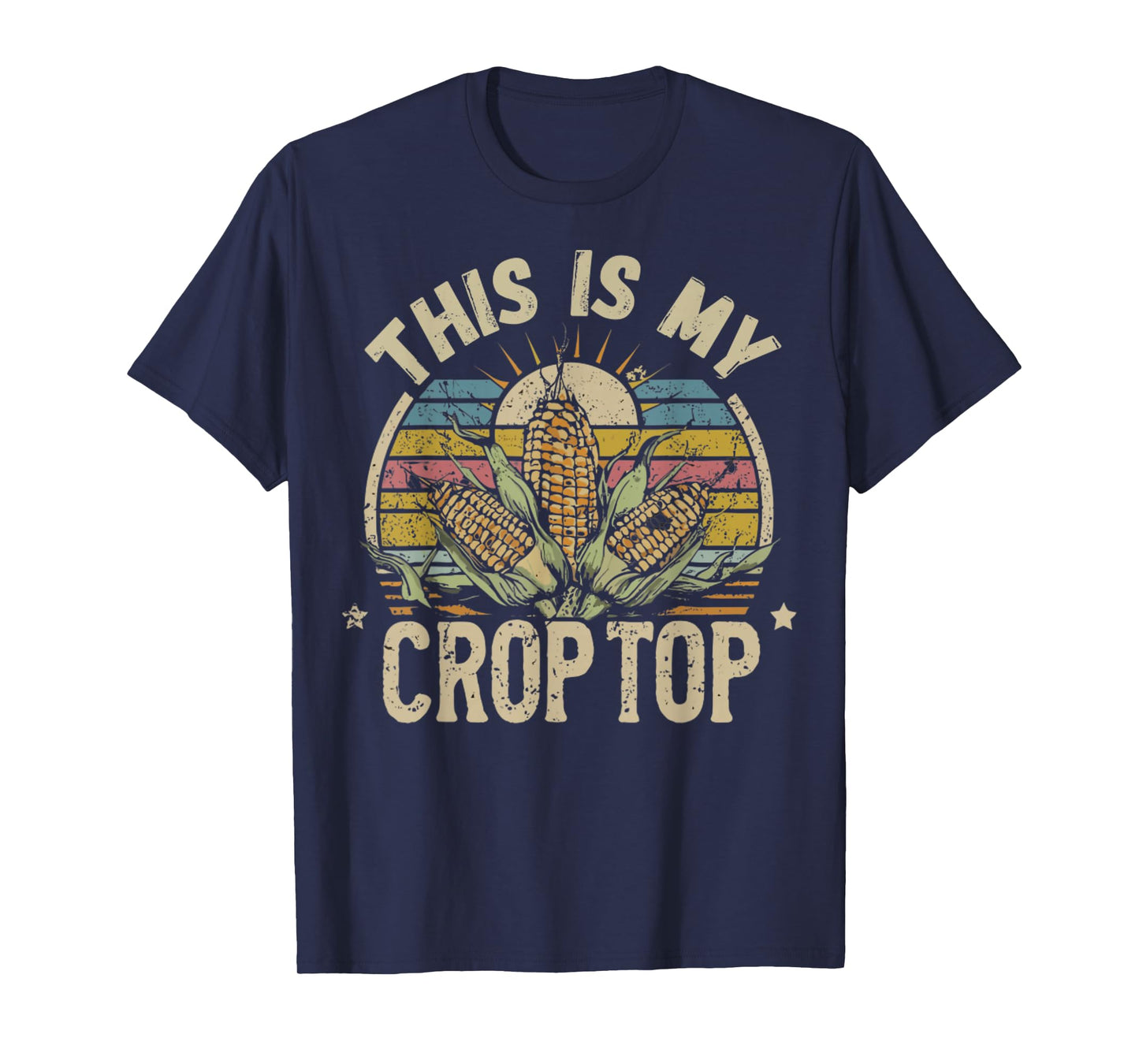 Vintage This Is My Crop Top Funny Farmer T-Shirt