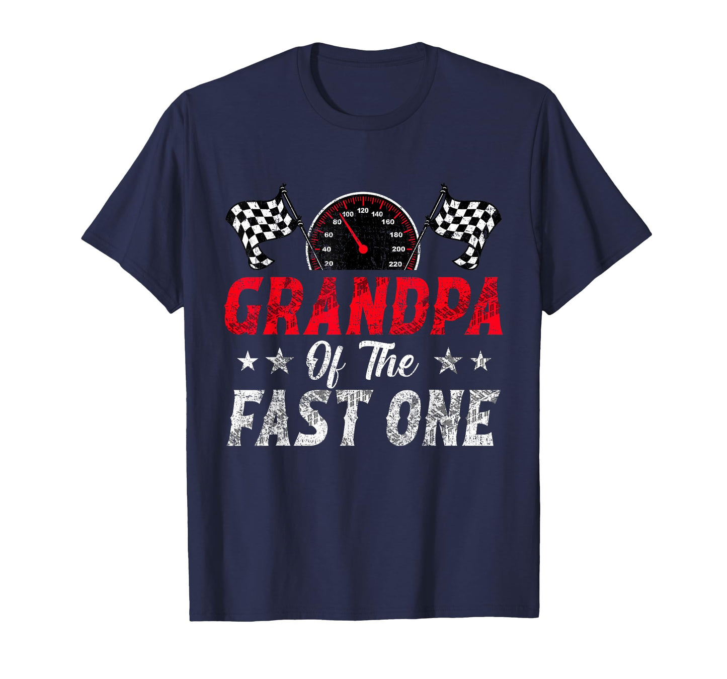 Grandpa Of The Fast One 1st Birthday Racing Car Family T-Shirt