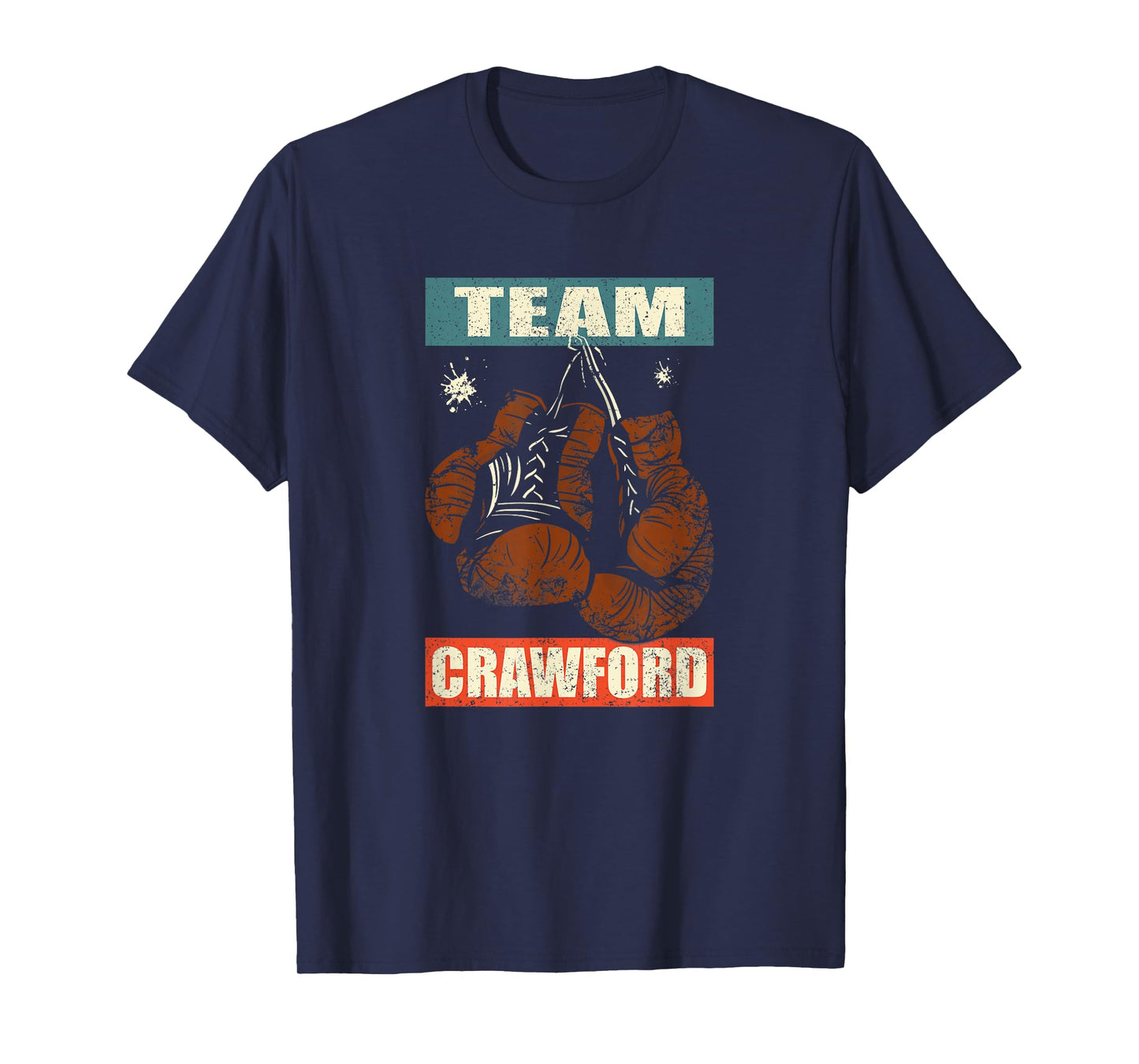 Crawford Last Name Retro Family Name Crawford Boxing T-Shirt