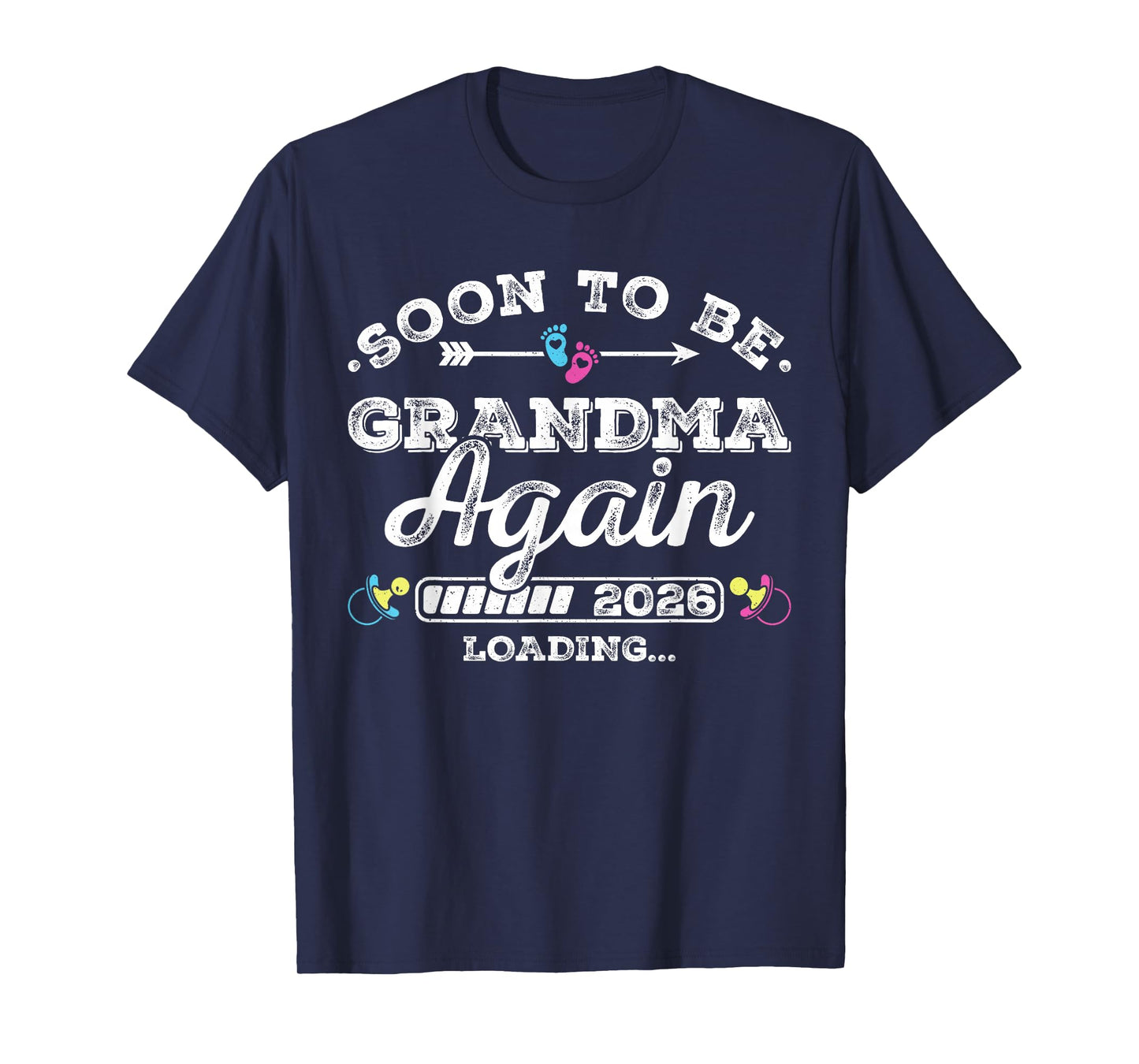 Soon to Be Grandma Again 2026 Loading Pregnancy Announcement T-Shirt